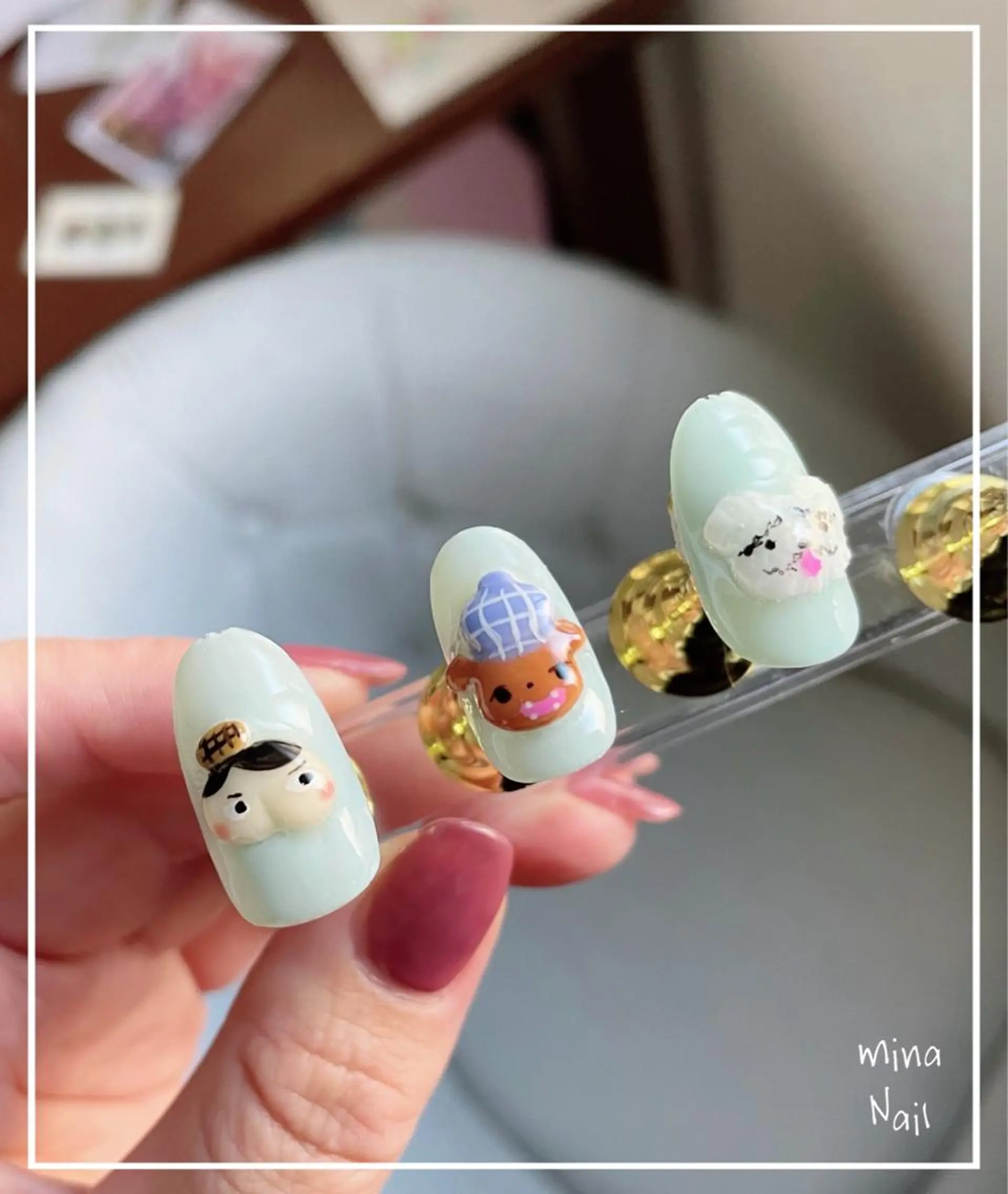 ネイル アートネイル ブラウン mina Nailのネイルデザイン