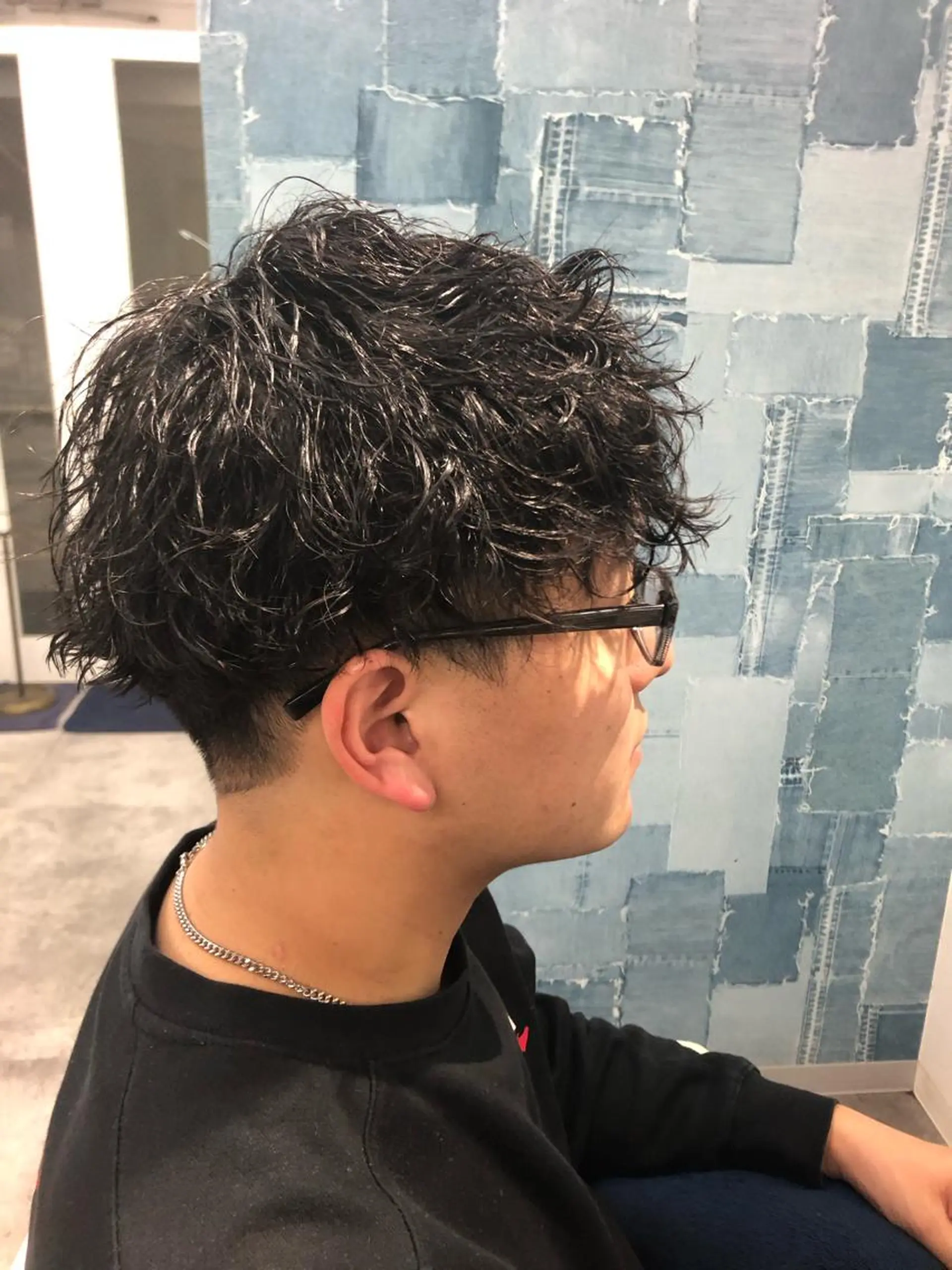 ショート パーマ メンズ 波巻きパーマ カット パーマ トリートメント Noyヨシモト ヒロトのヘアスタイル