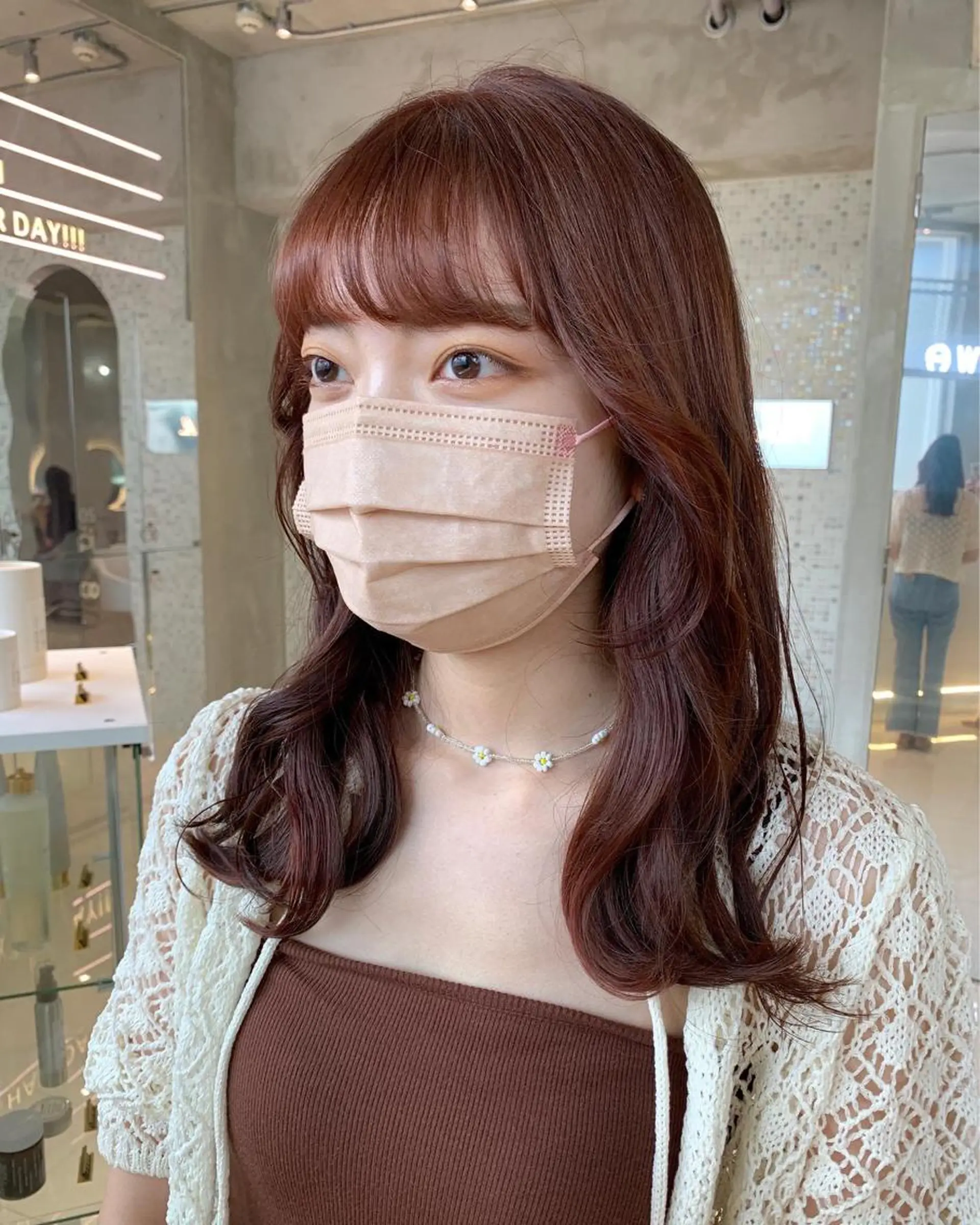 セミロング くびれヘア 韓国ヘア／レイヤー/ 🤍ayumuのヘアスタイル