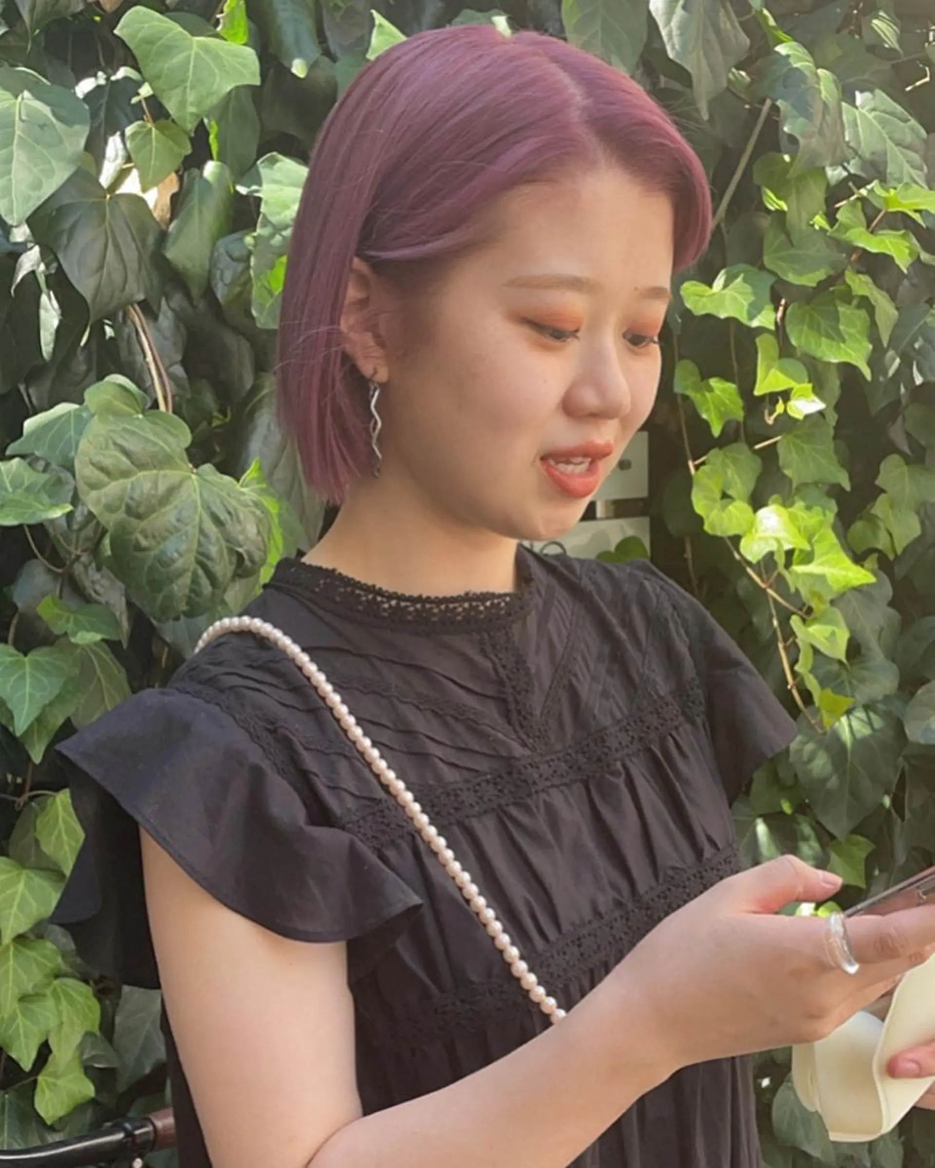 ショート レイヤーカット/ 透明感カラーmikuのヘアスタイル