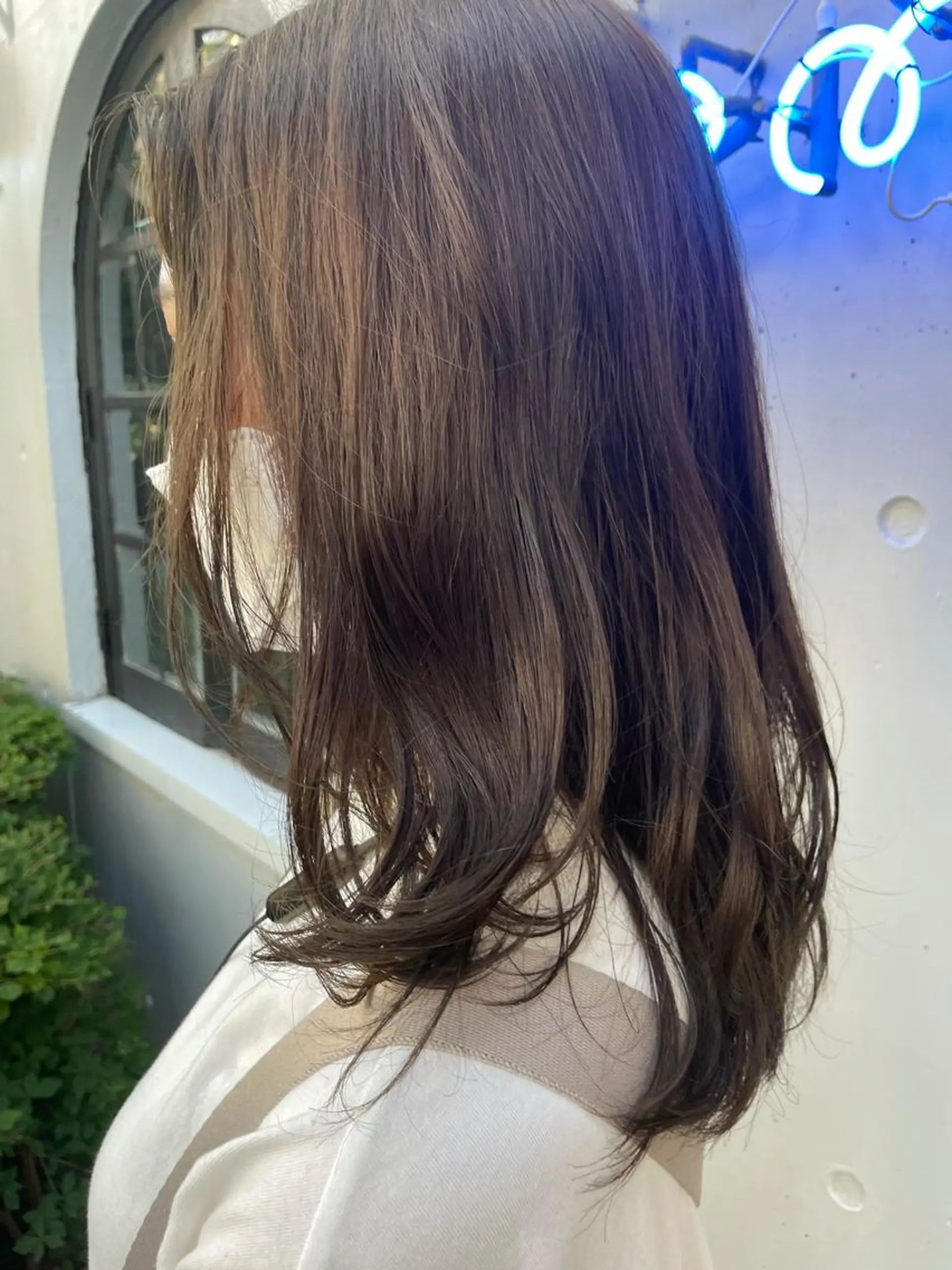 ミディアム カラー ブリーチ 透明感カラー ブリーチなしカラー hazuki 🌝のヘアスタイル