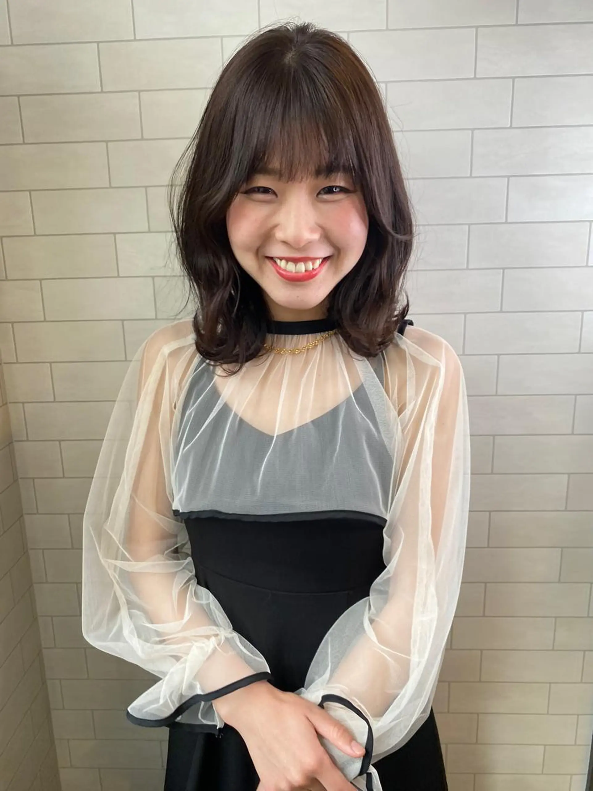 ミディアム レイヤーカット 外ハネヘア ALPHA  HAIR所属・西院/ TAKAのヘアスタイル