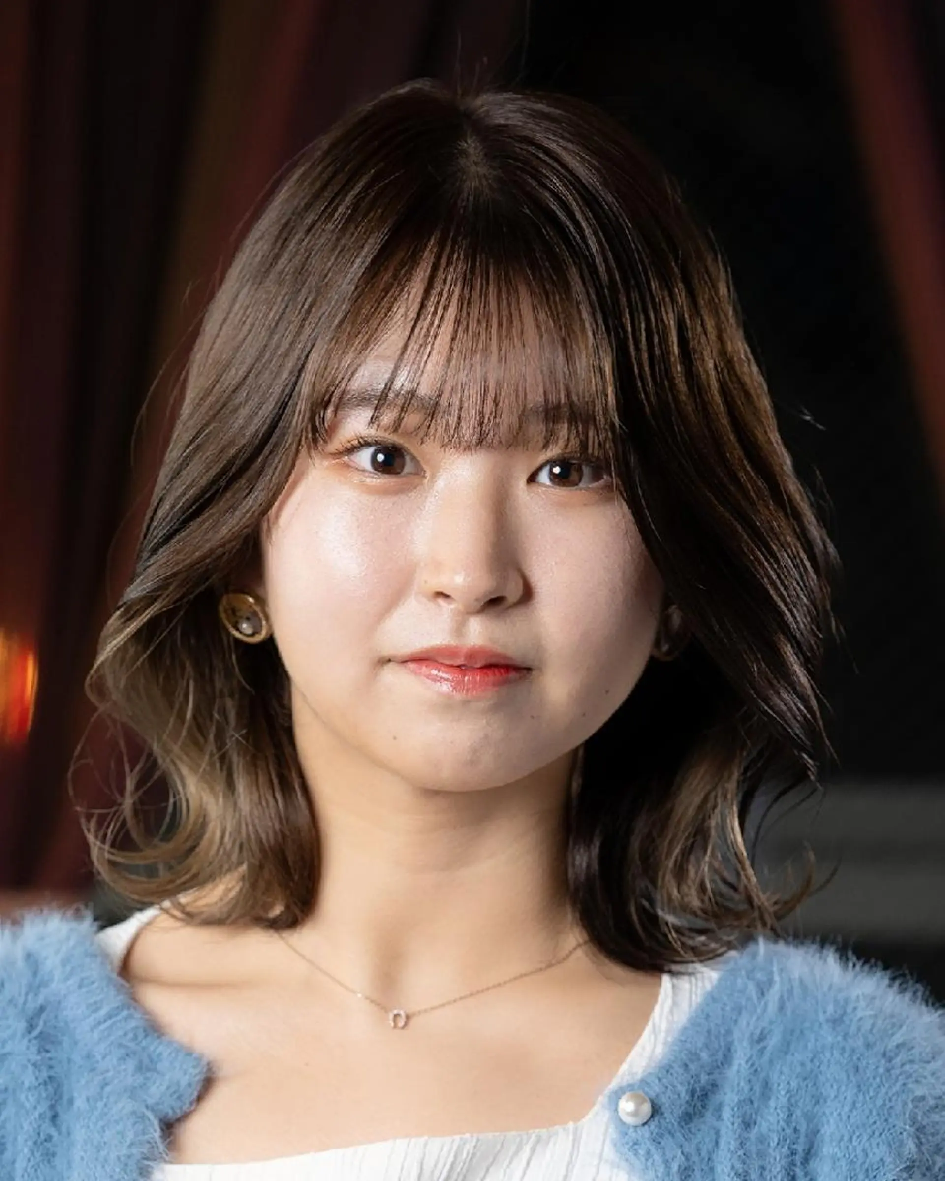 ミディアム カラー パーマ 韓国風ヘア 外ハネヘア 松尾 泰伸のヘアスタイル