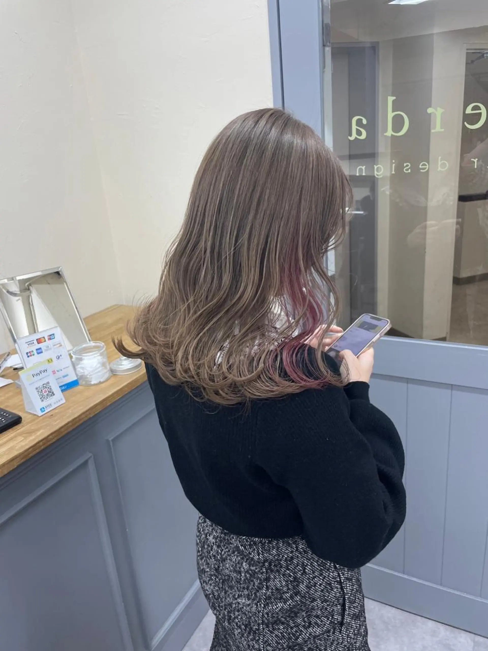 カラー レディースパーマ モデル募集RIKOのヘアスタイル