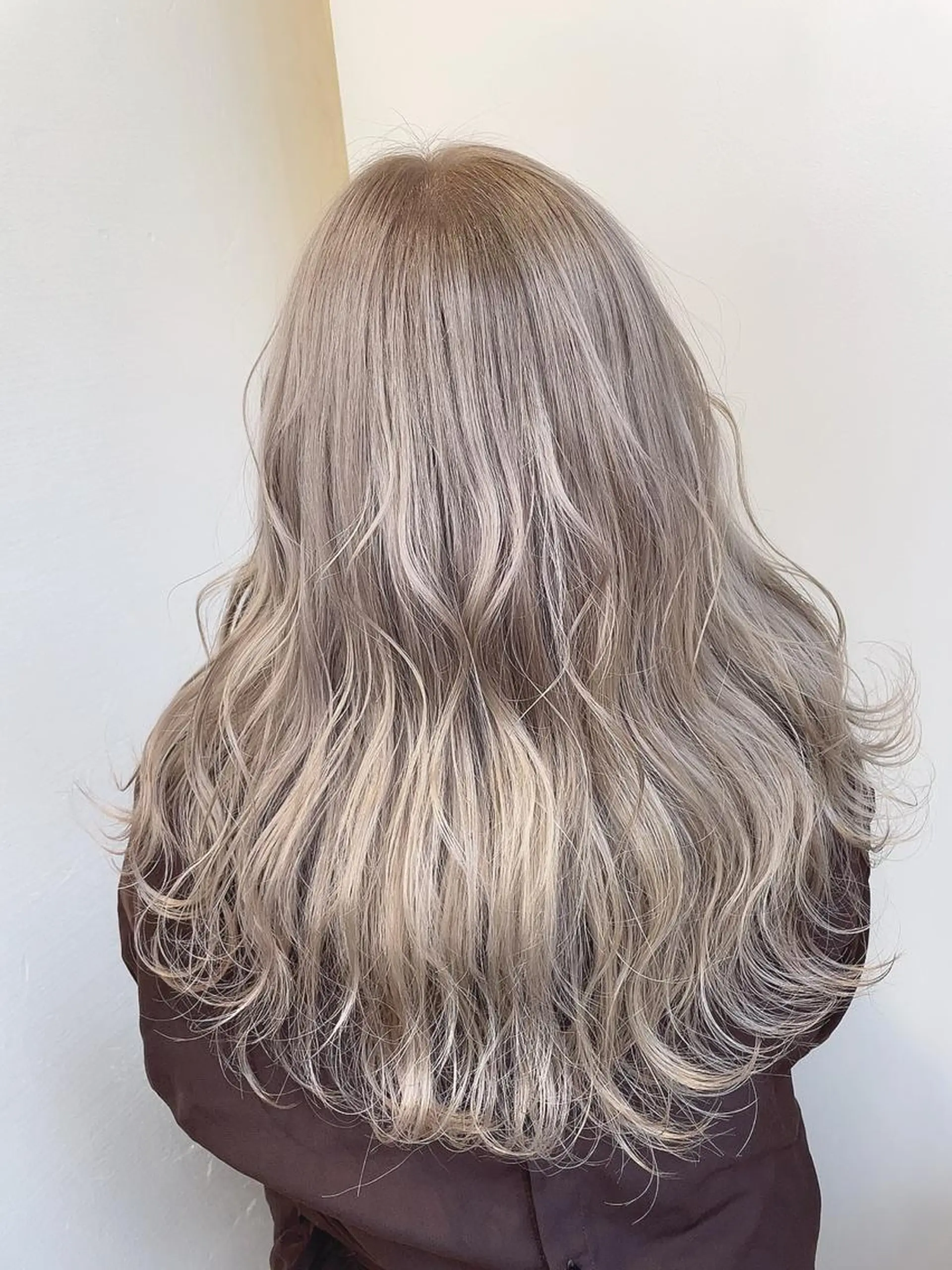 ロング ヘアカラー トリートメント レイヤー/ハッシュ 渋谷/サッタのヘアスタイル