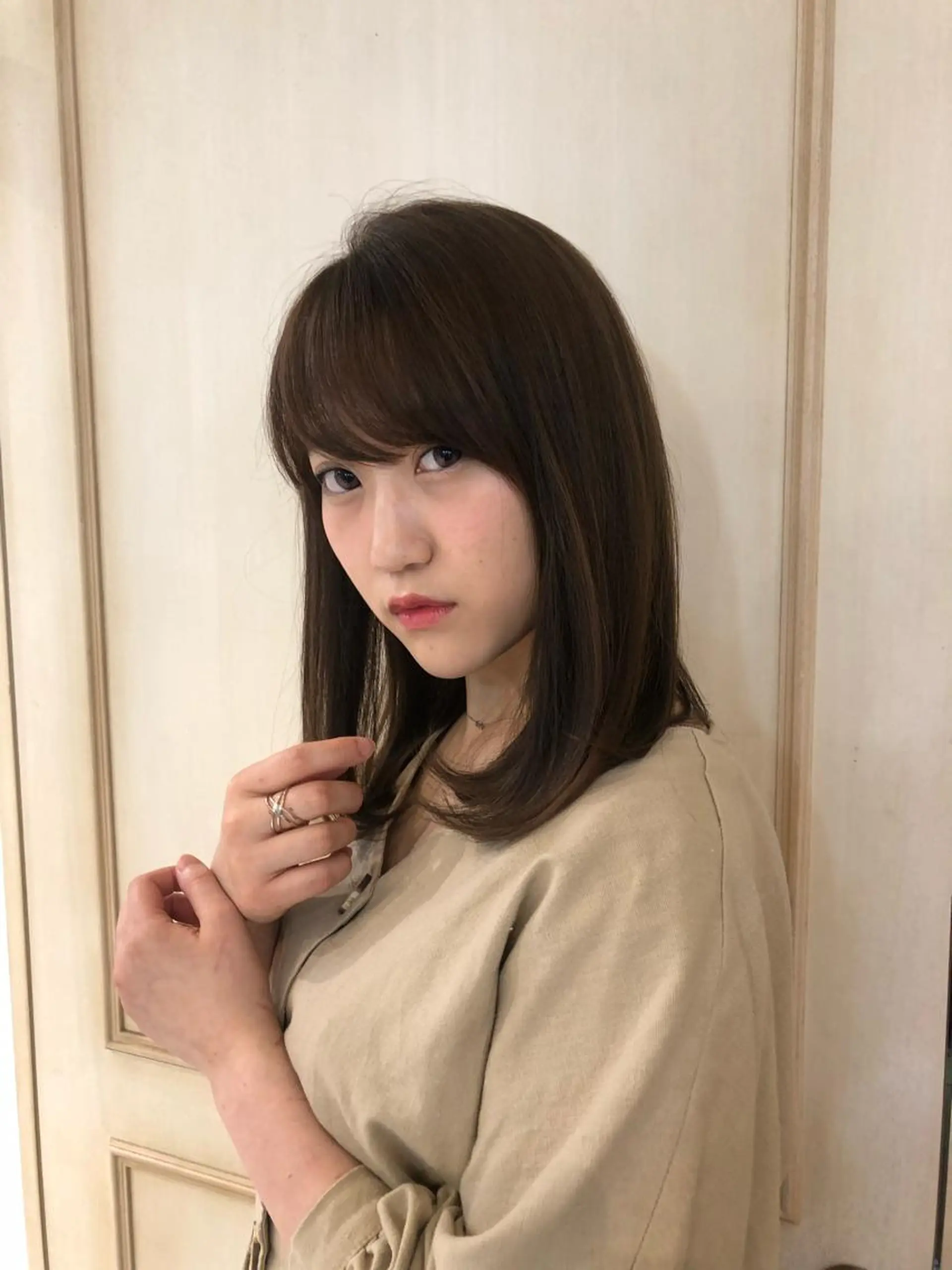 セミロング カラー パーマ ストレートパーマ 縮毛矯正 トリートメント 【似合うが見つかる】 Hanaのヘアスタイル