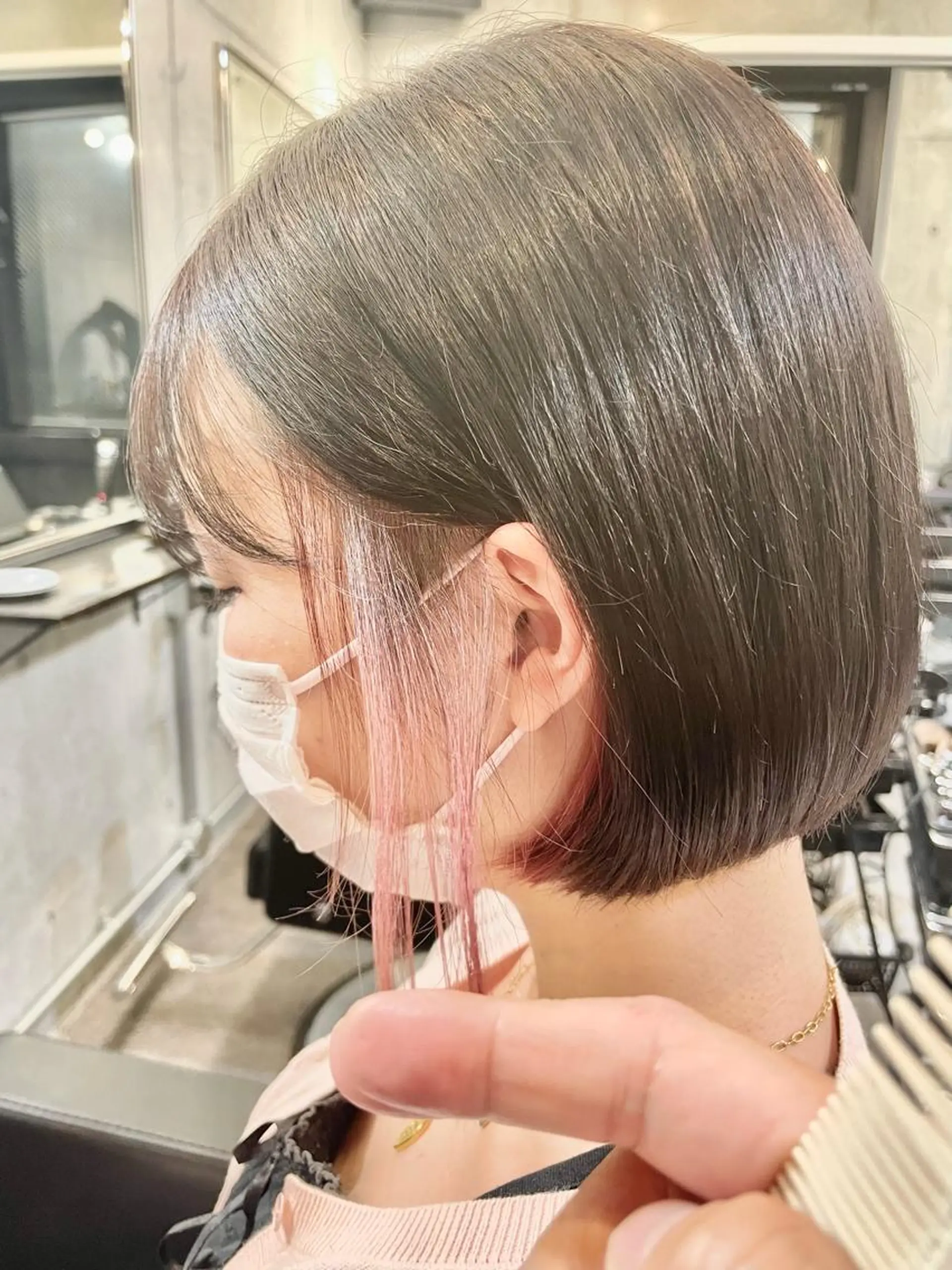 ショート カラー ショートボブ ハンサムショート アディクシーカラー イヤリングカラー ハイライトカラー カット ヘアカラー トリートメント ショートボブ髪質改善 縮毛矯正のプロ山道潤のヘアスタイル