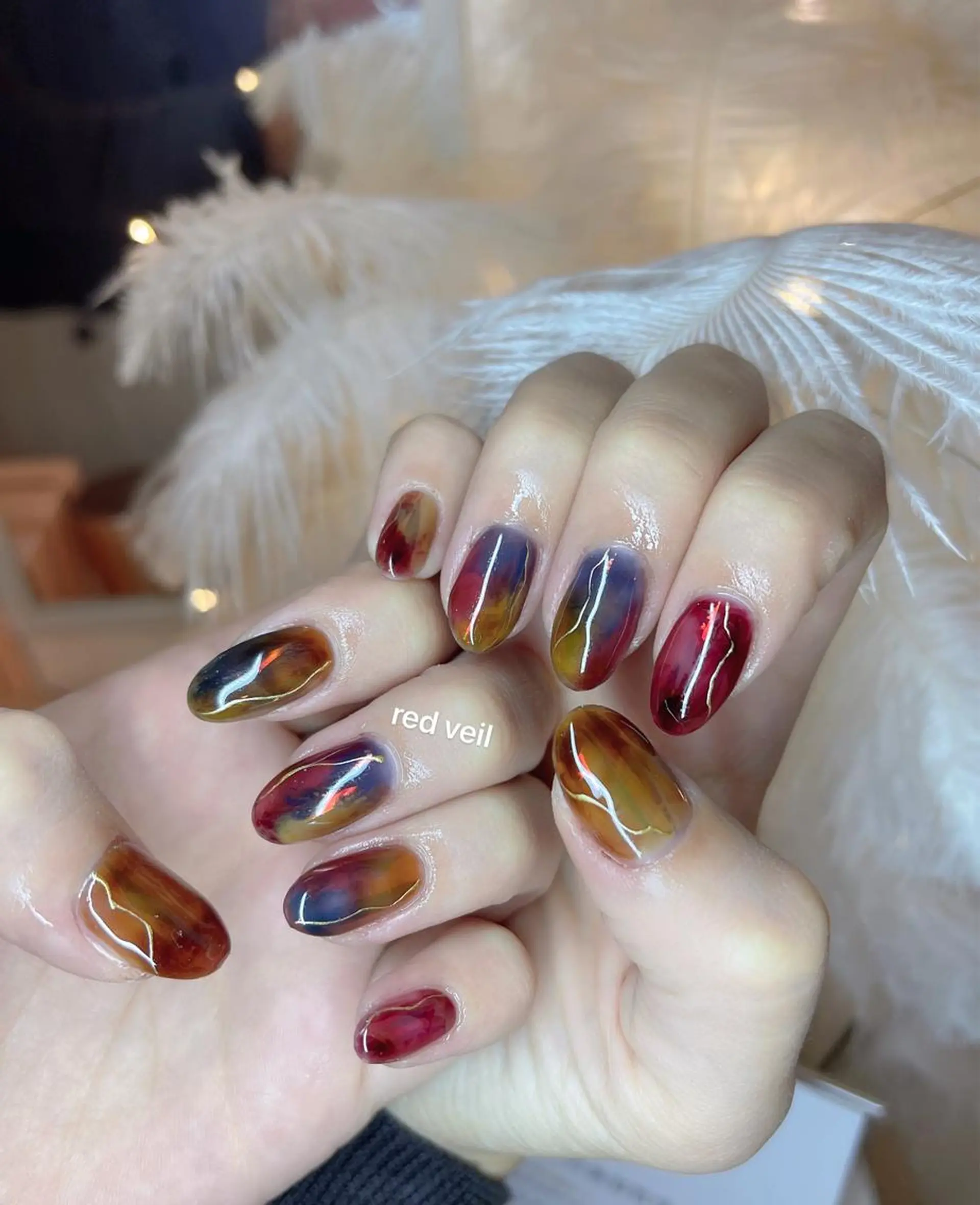 ミディアム ネイル 長さ出し専門 nynaのネイルデザイン