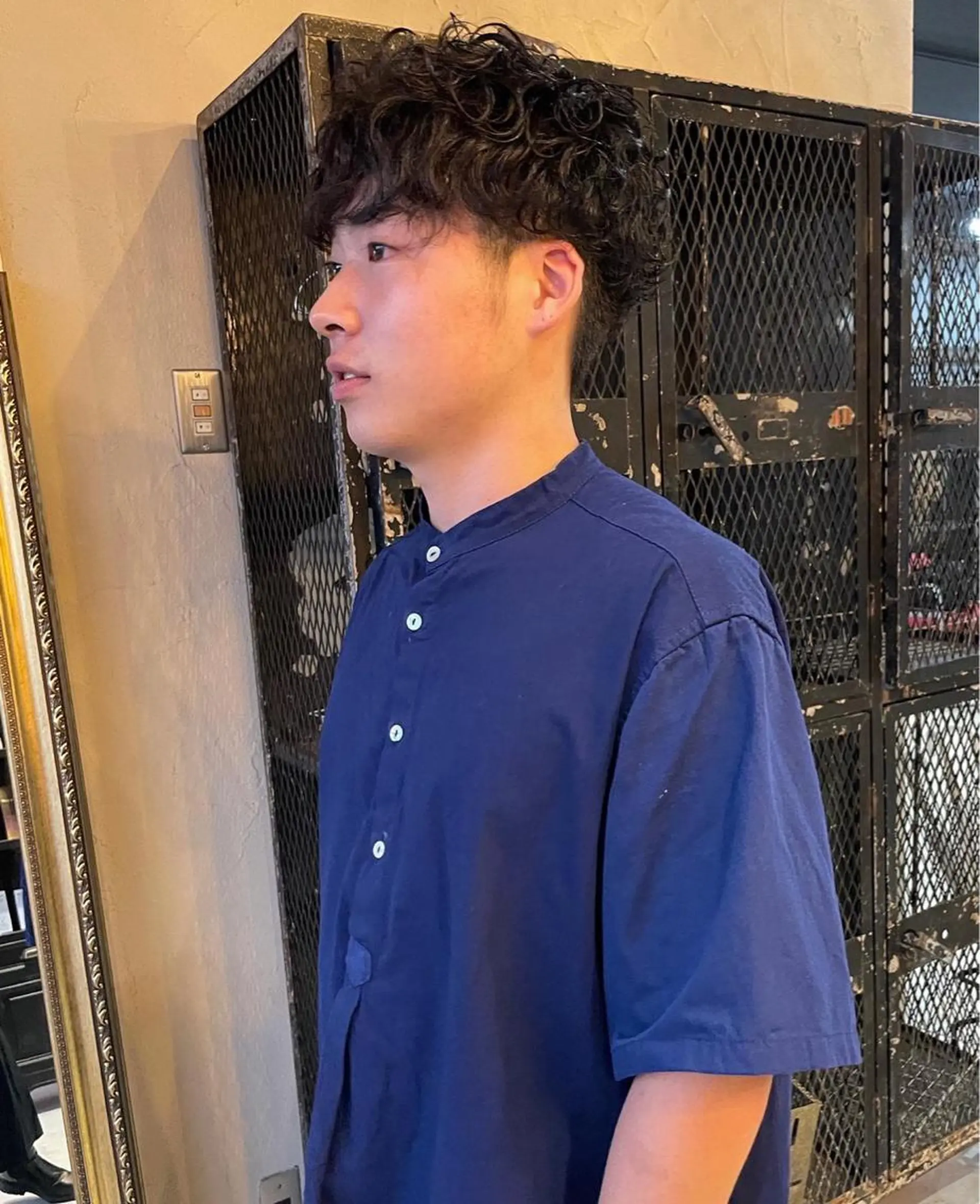 メンズ カット パーマ 盛田 修将のヘアスタイル