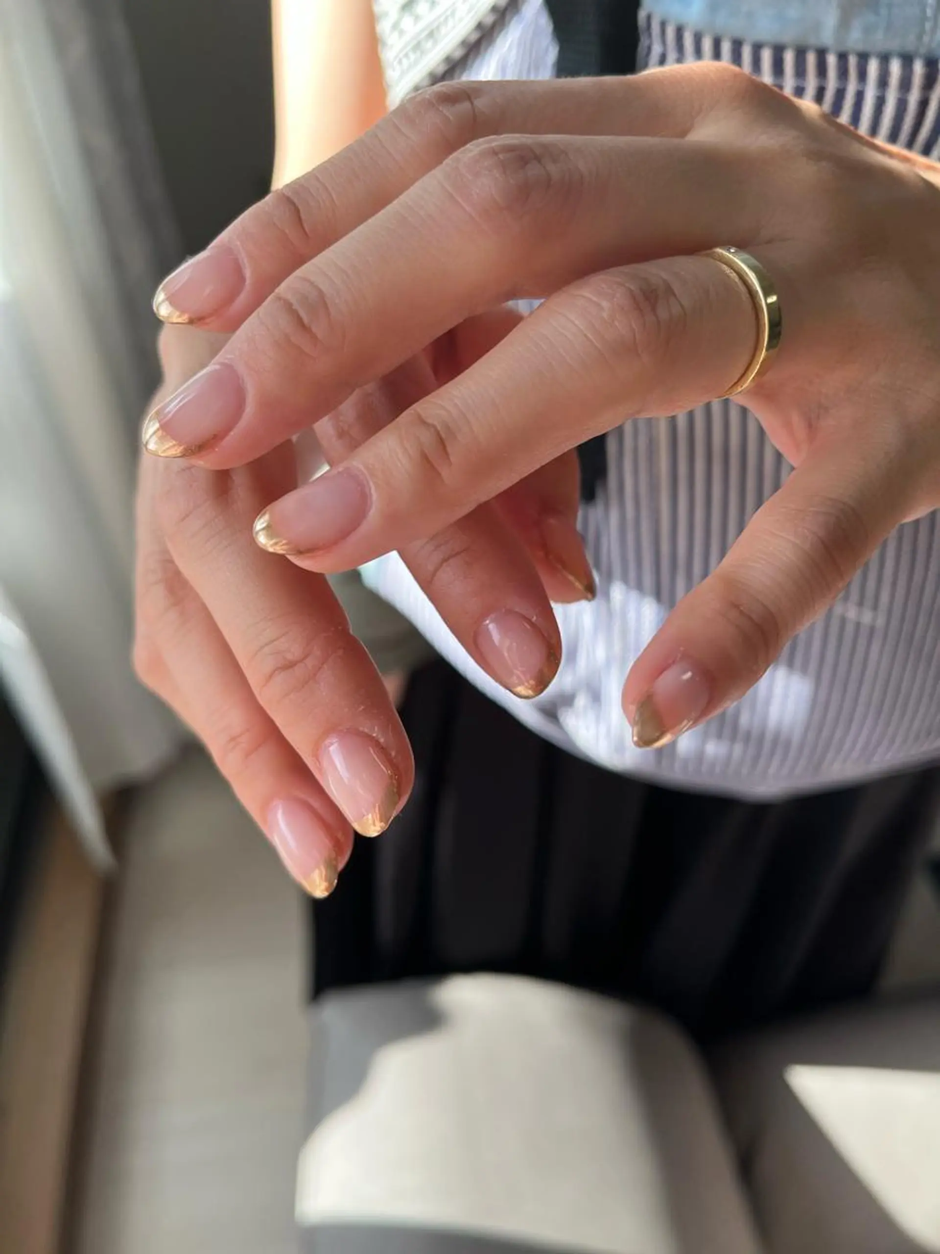 ネイル フレンチネイル ミラーネイル ハンドネイル SAKU nail 作島茜のネイルデザイン