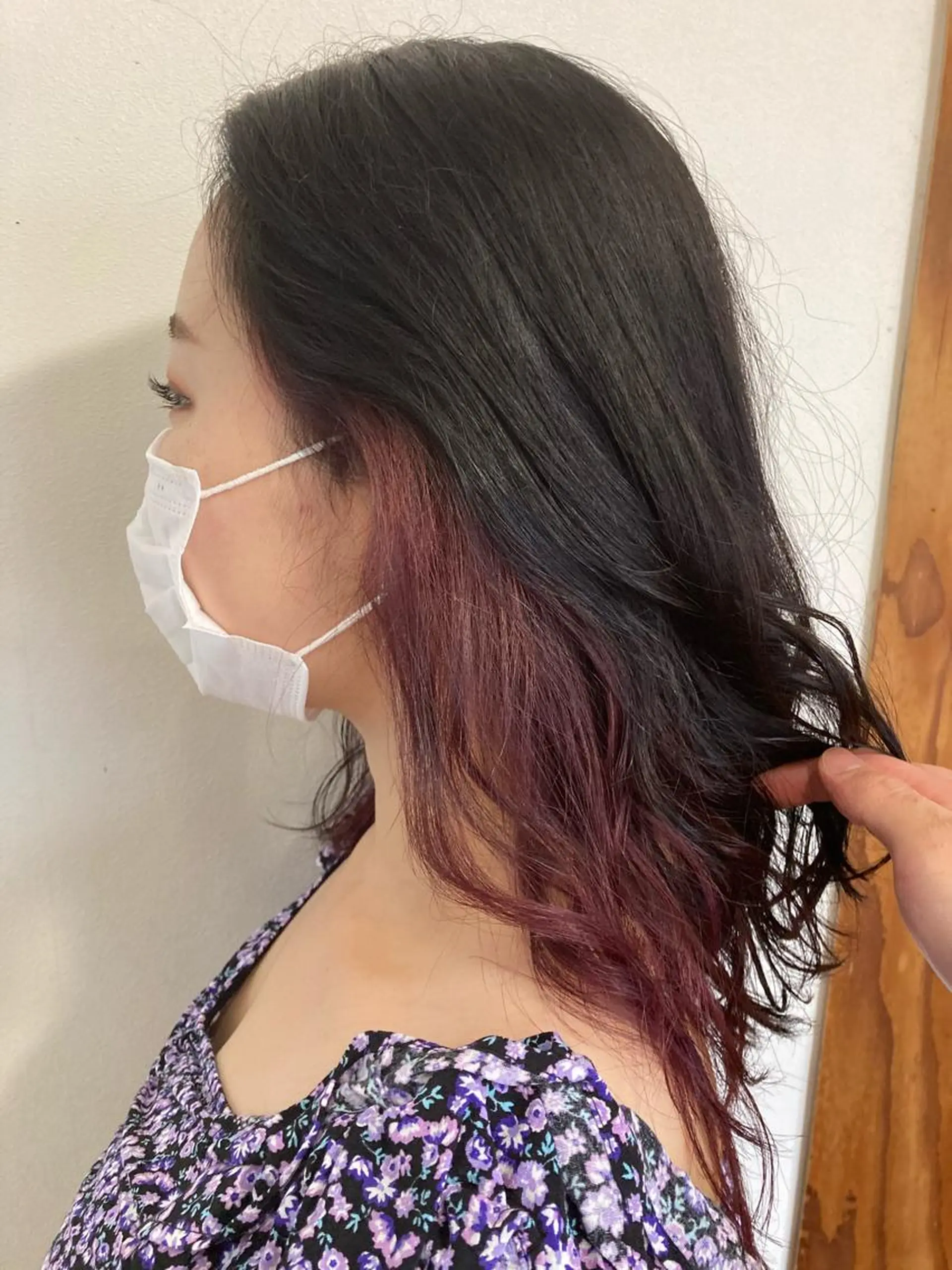 セミロング カラー インナーカラー ピンクカラー 🌸髪質改善特化🌸 店長　ゆうやのヘアスタイル