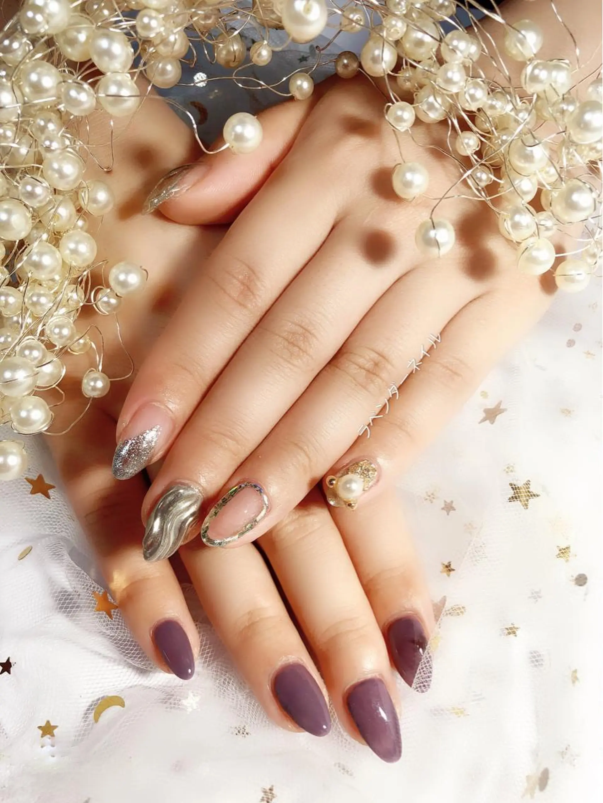 ネイル ラベンダー💖日暮里 ルル💖ネイルのネイルデザイン