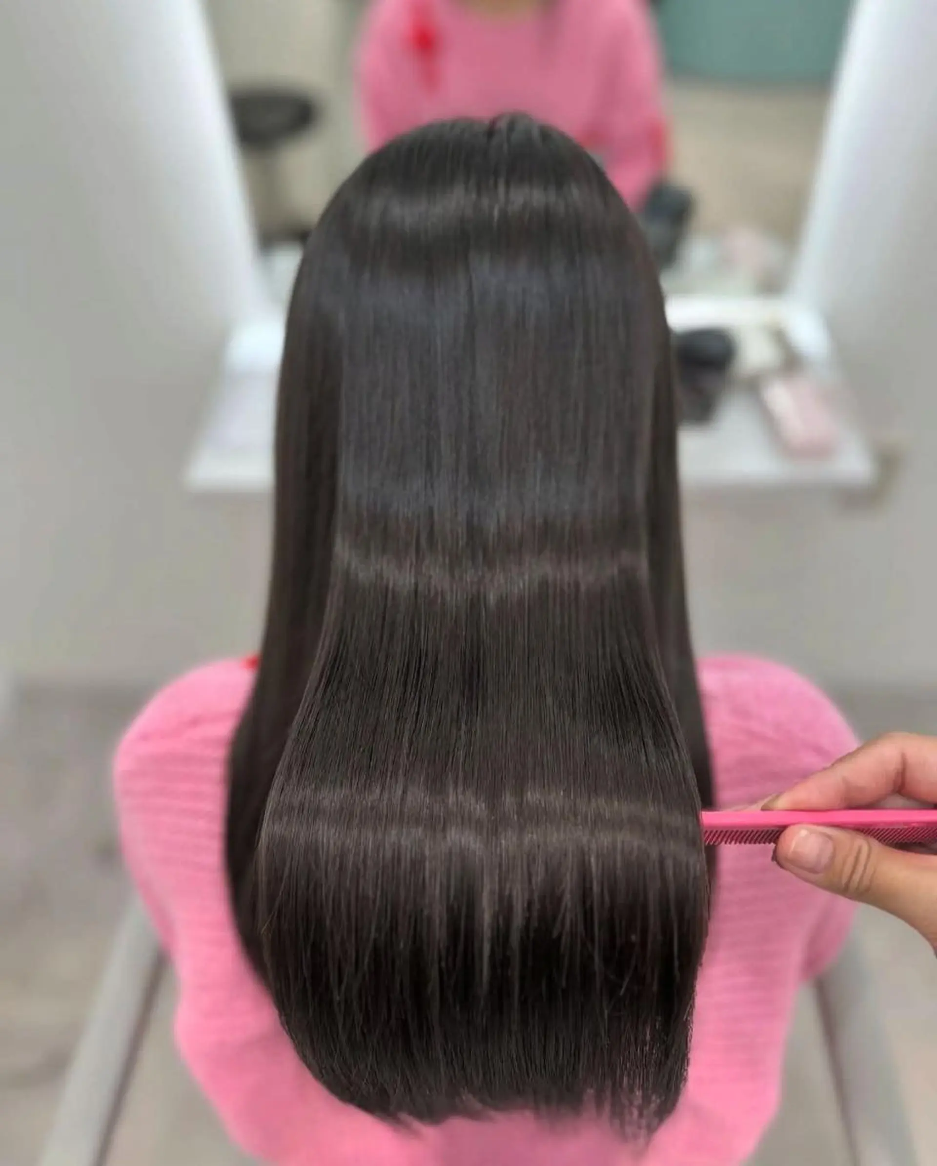 ロング カット 縮毛矯正 トリートメント 加納 大翔のヘアスタイル