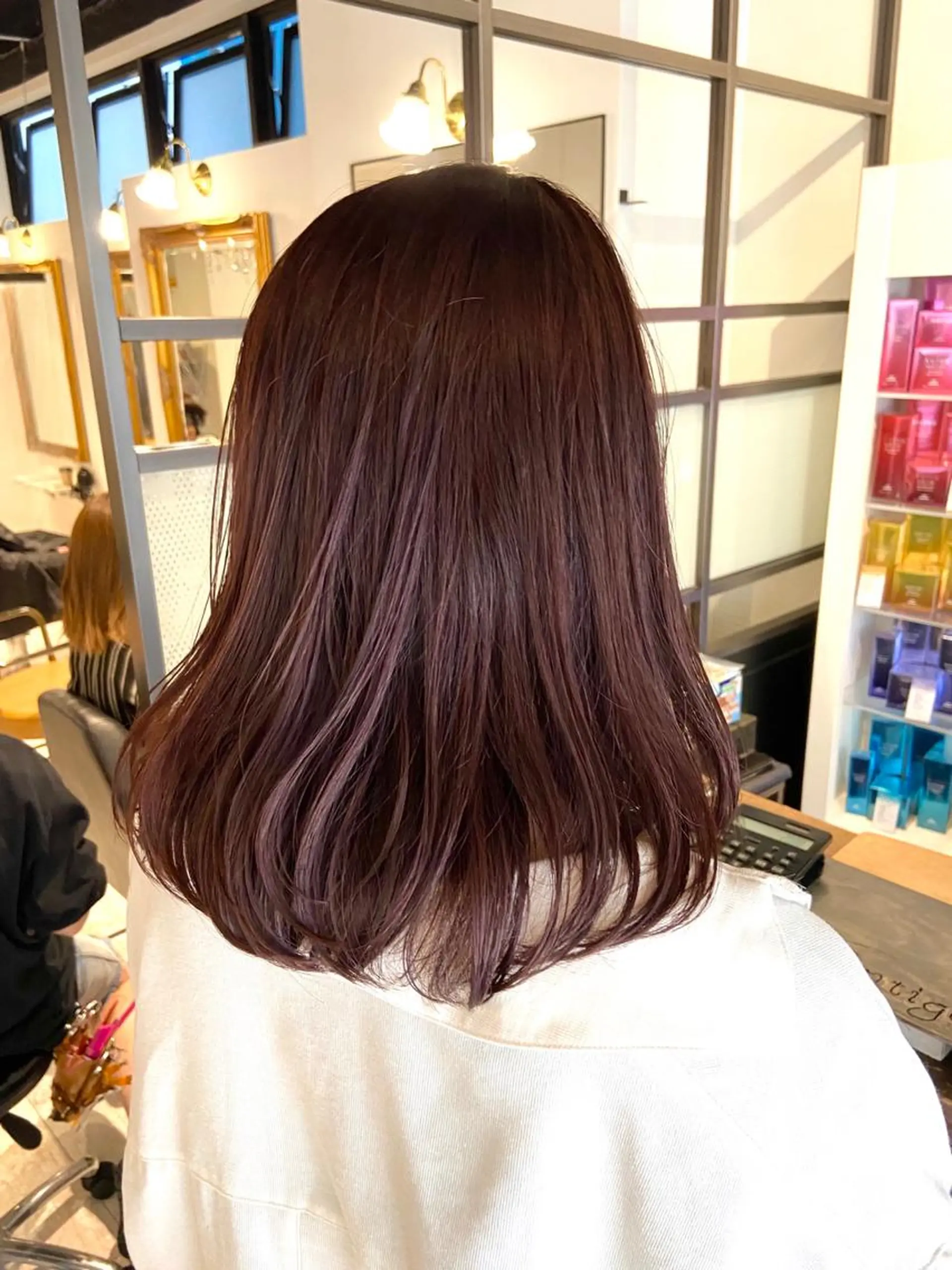 ミディアム カラー 透明感カラー オレンジ ピンクカラー 二児のパパで店長な 戸田健治のヘアスタイル