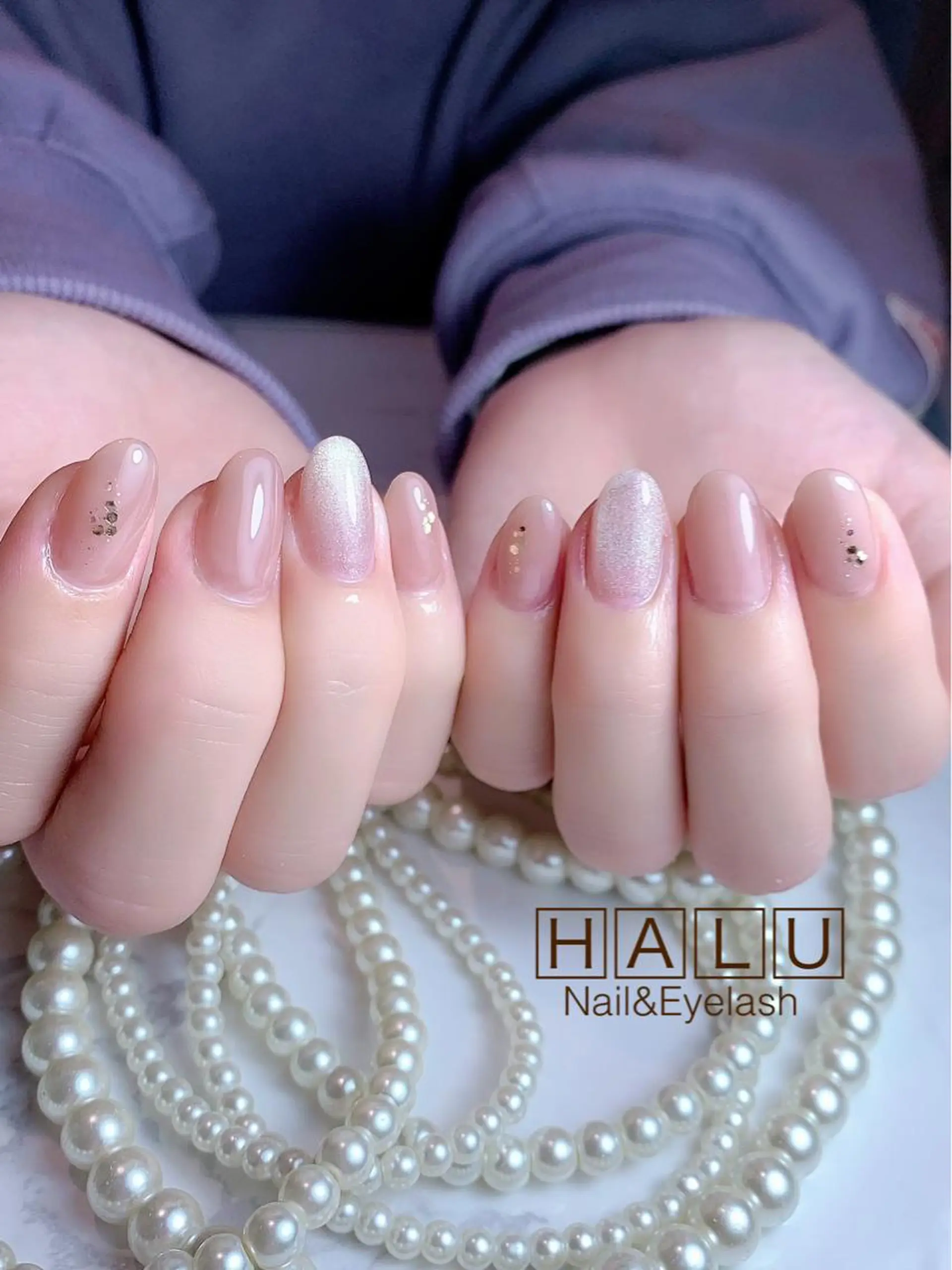 ネイル キラキラネイル オフィスネイル HALU ハルのネイルデザイン