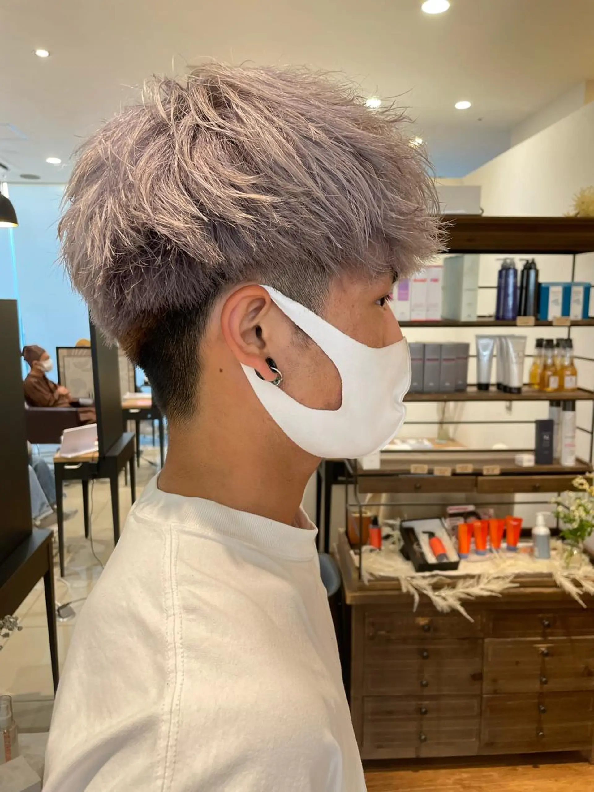 ショート カラー アッシュ 髪質改善/ブリーチ 田代 龍我のヘアスタイル