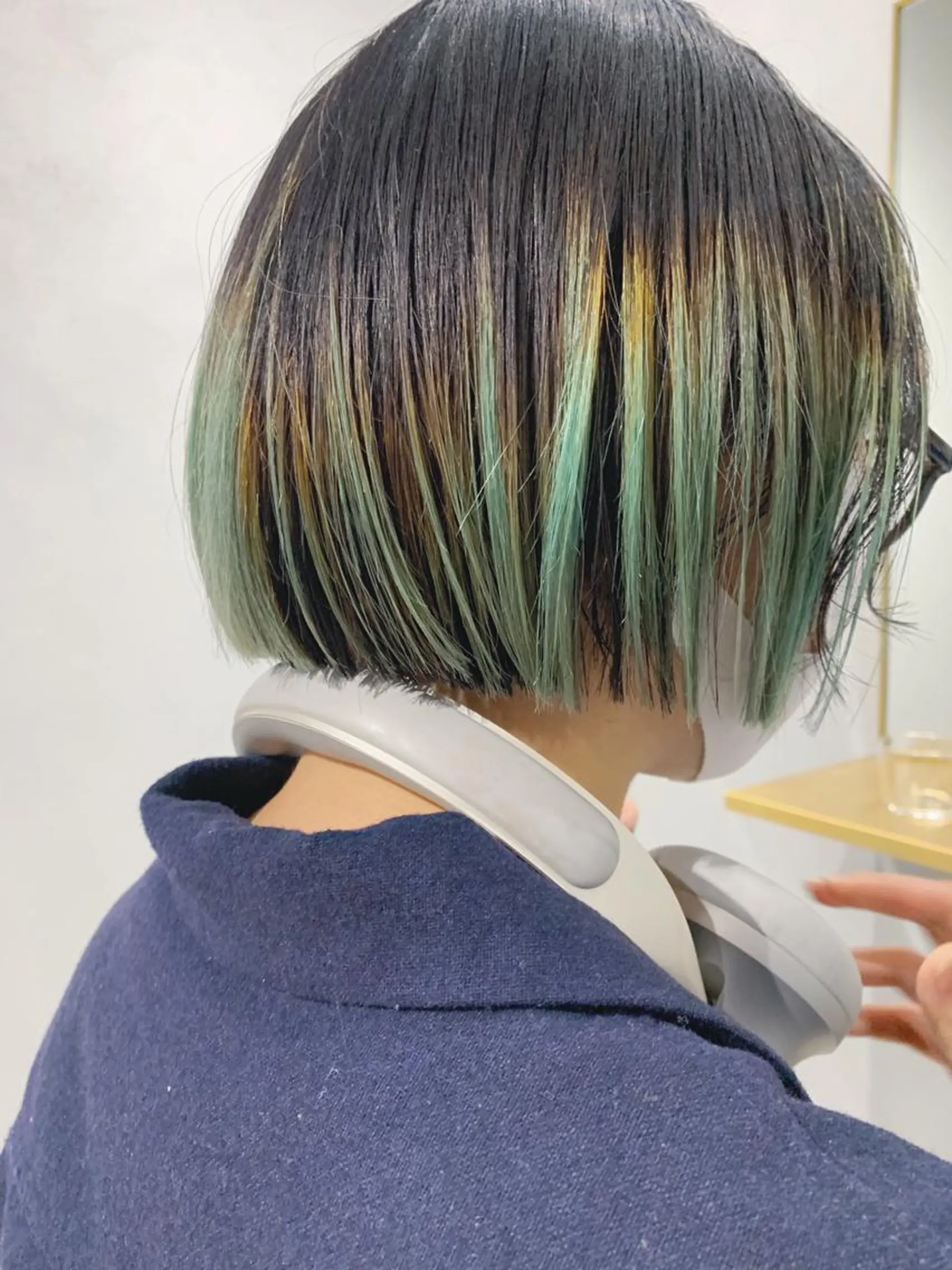 ショート カラー ボブパーマコテ巻き風 パーマNo1深江秀平のヘアスタイル