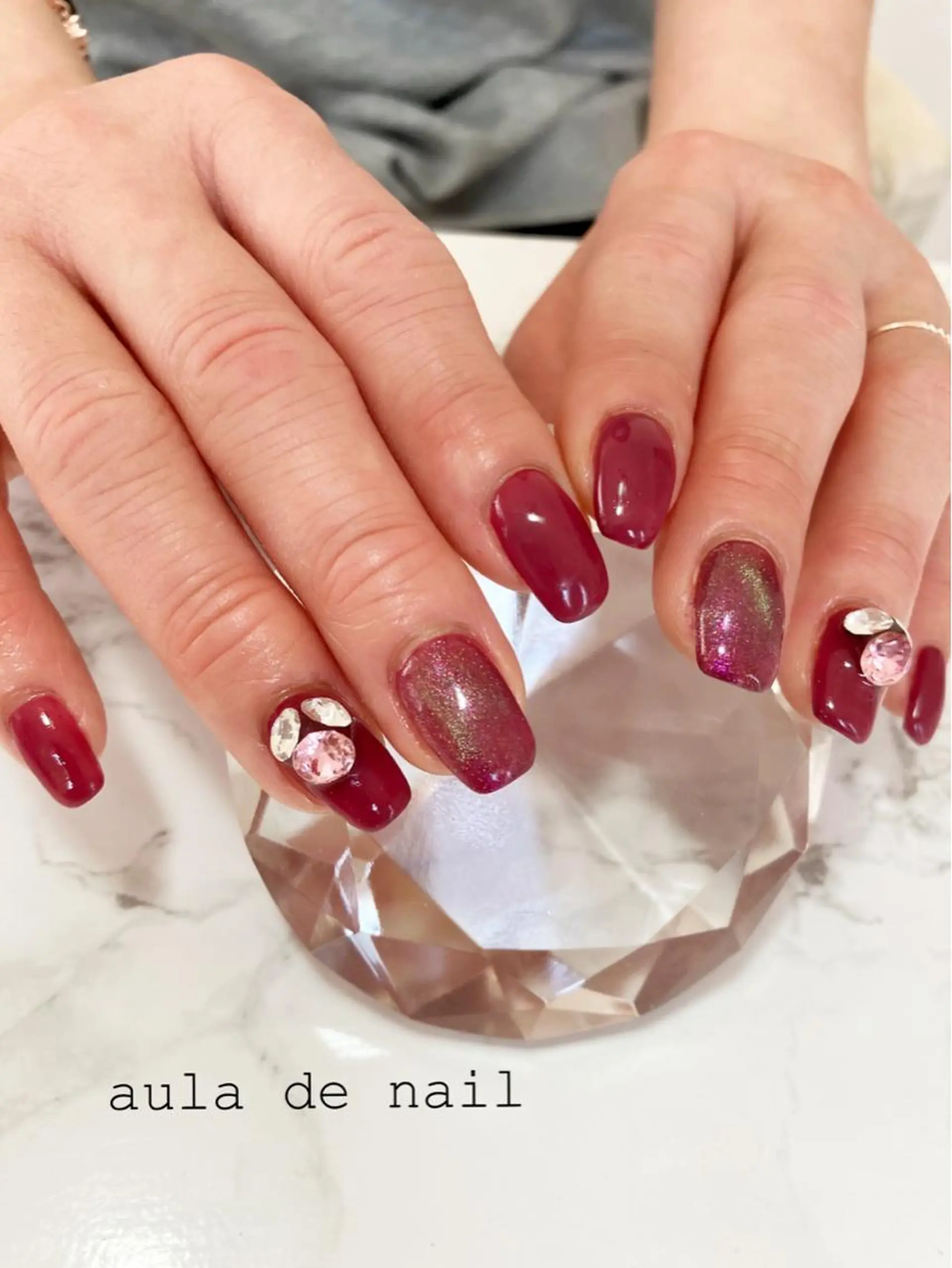 セミロング ネイル ハンドネイル auladenail アウラデネイルのネイルデザイン