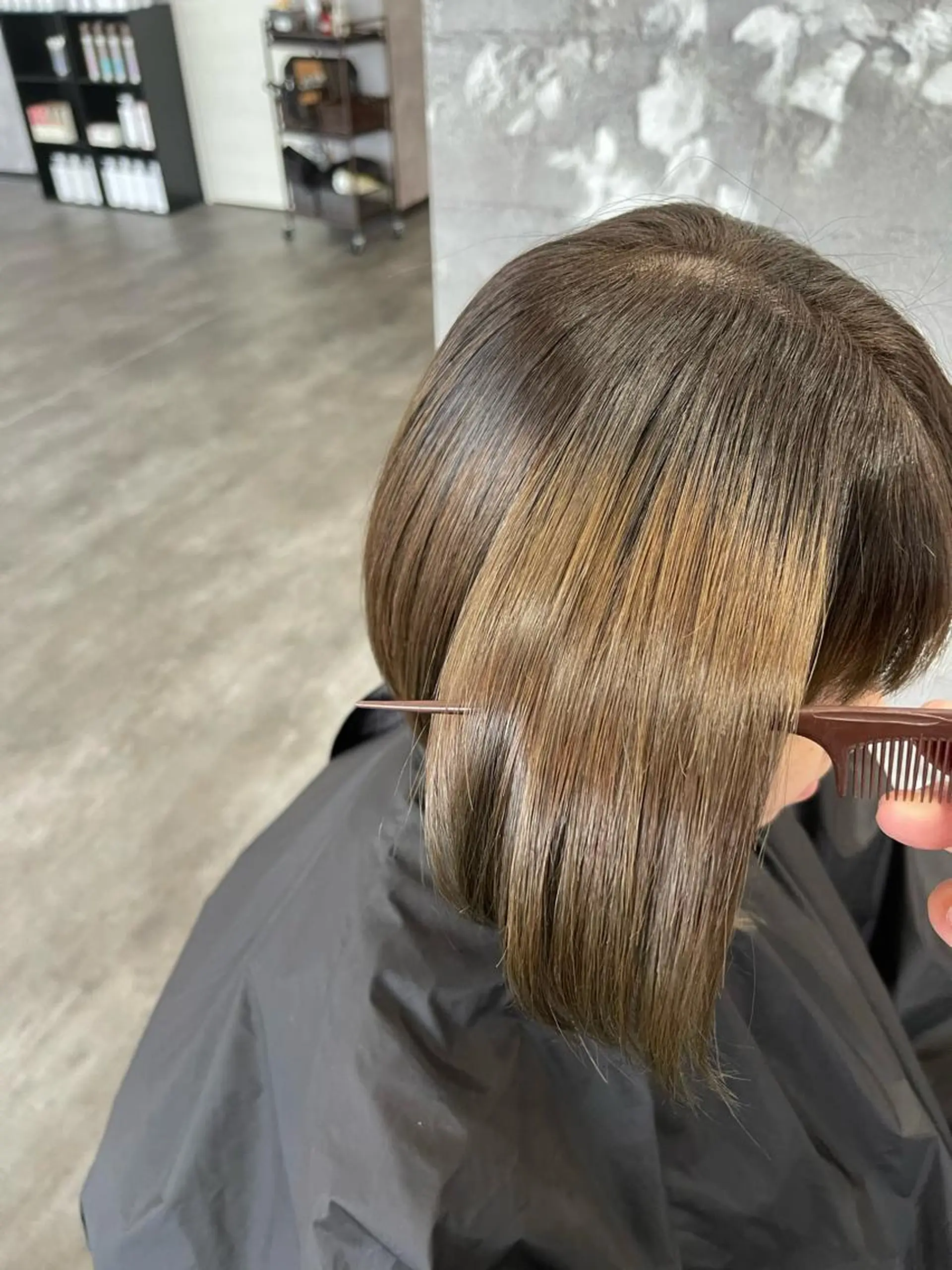 ミディアム 酸性ストレート 縮毛矯正 トリートメント ✨愛知県初アイロン パーマ/ 瀬見井✨のヘアスタイル