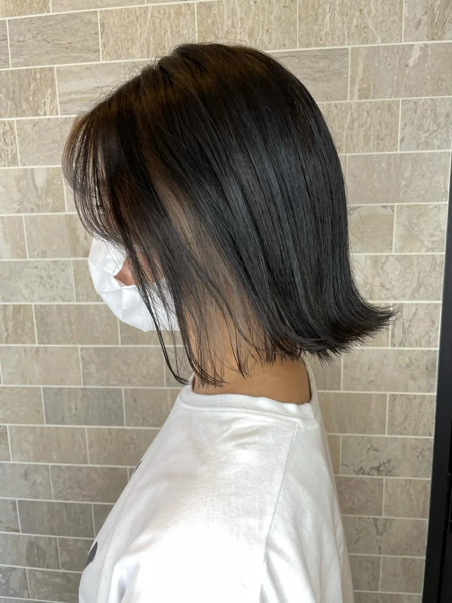 ミディアム カット トリートメント ブリーチ毛矯正.髪質 改善.髪にドラマをのヘアスタイル