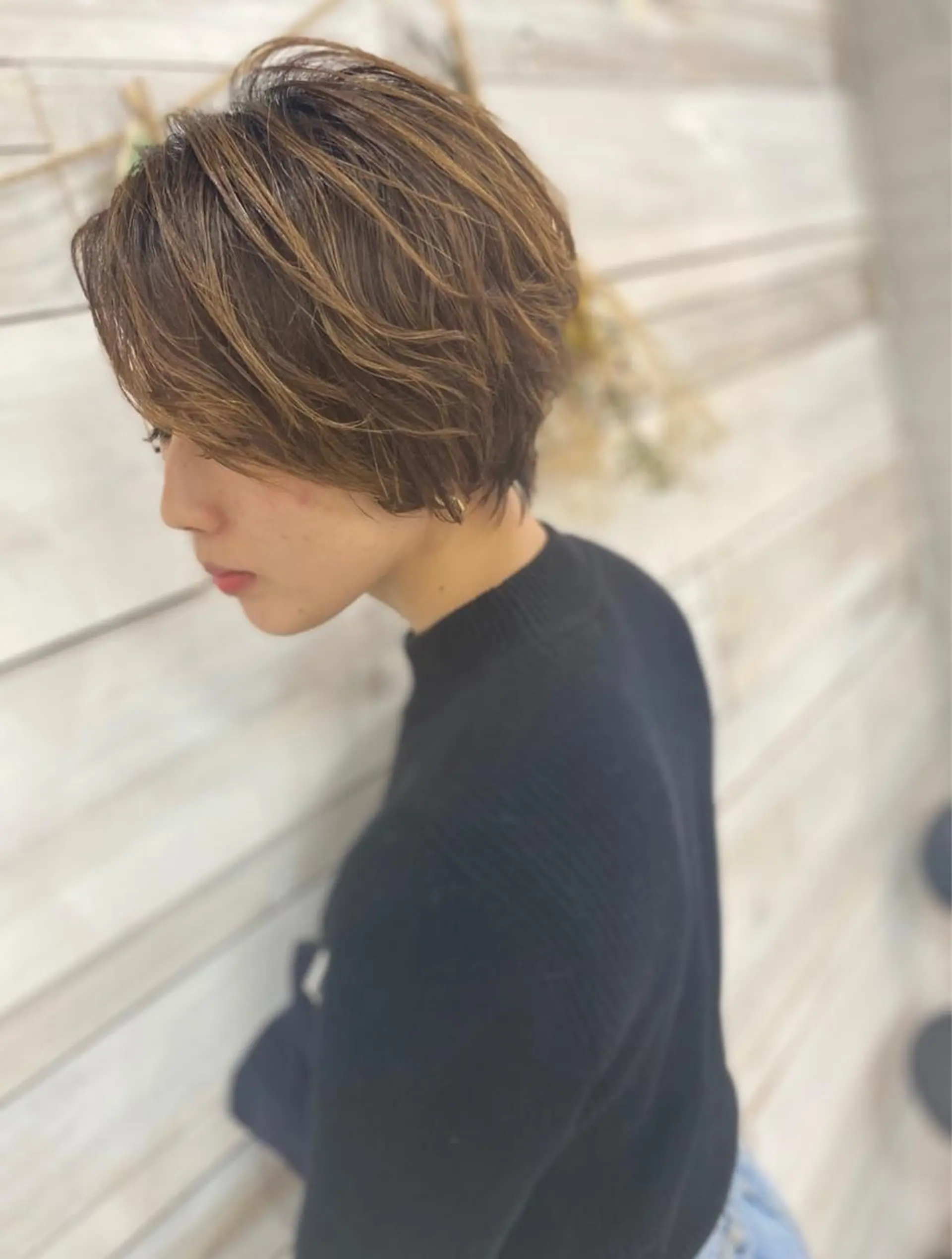 ショート カラー ハイライトカラー ハイライト ショートヘア attrait店長/ 柿本理沙のヘアスタイル