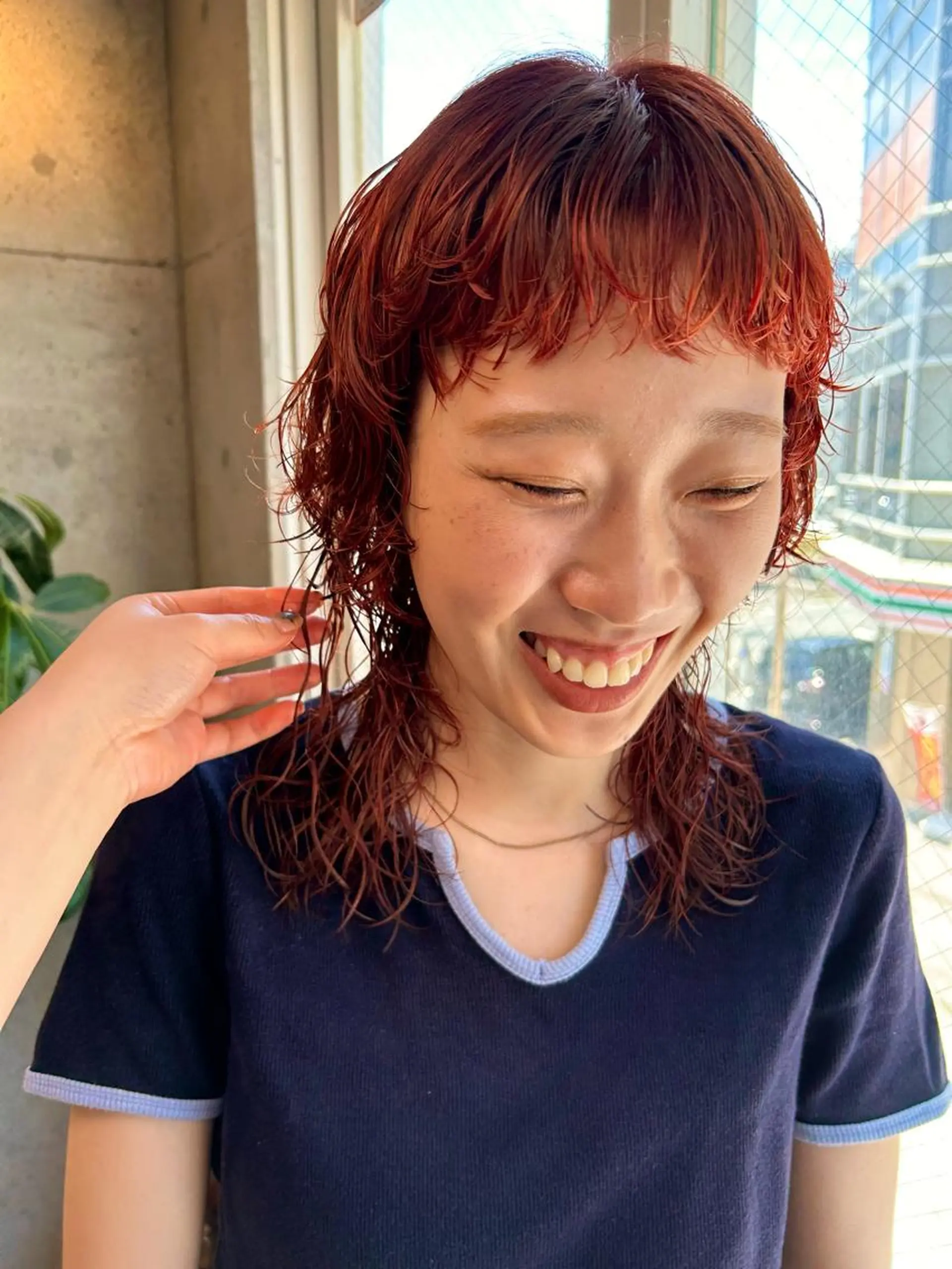 ミディアム パーマ デザインカラー/ kanae🌱のヘアスタイル