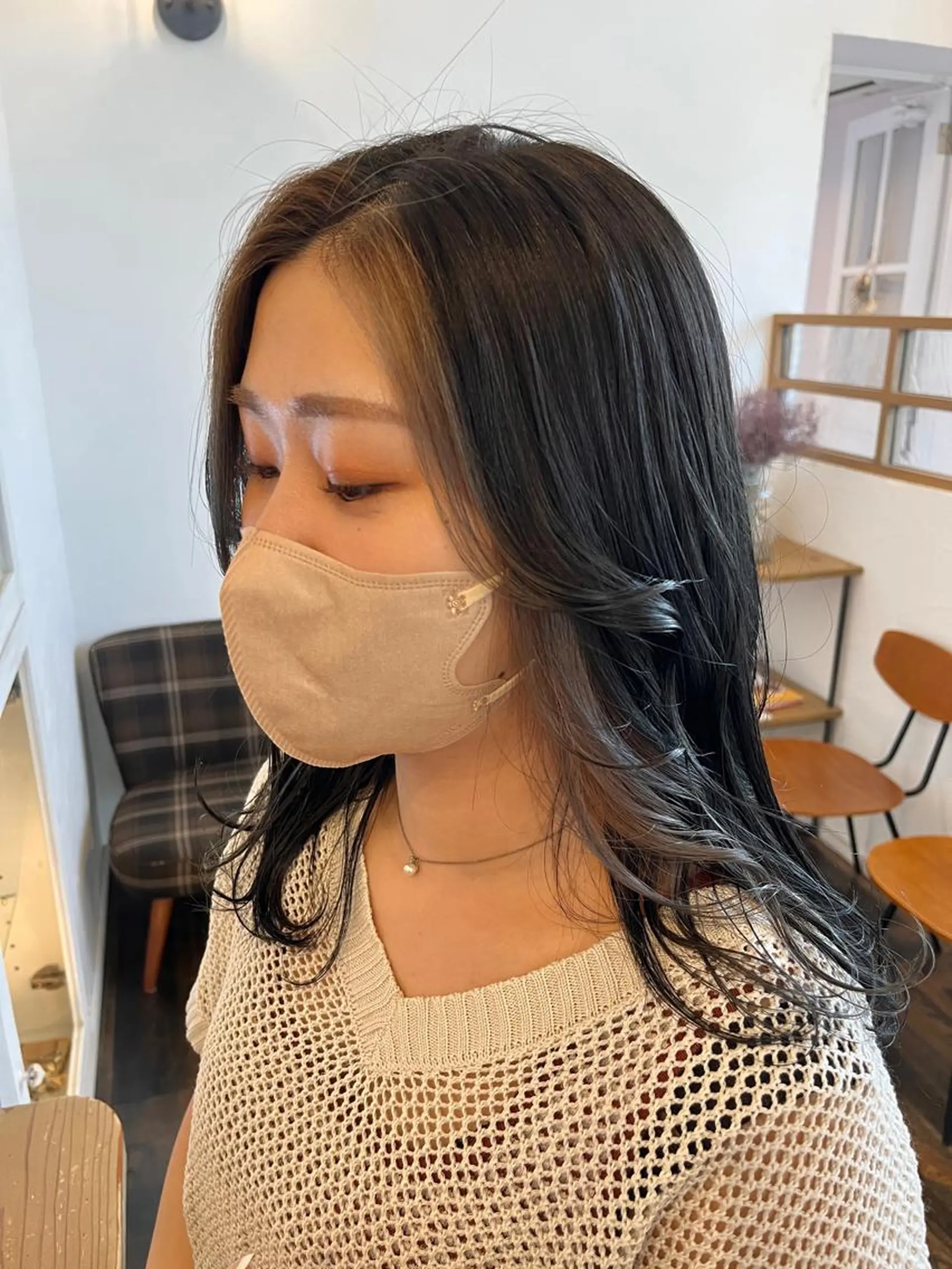 ロング カラー ミストバング フェイスフレーミング 伊藤ゆかり/髪質改善 /透明感カラーのヘアスタイル