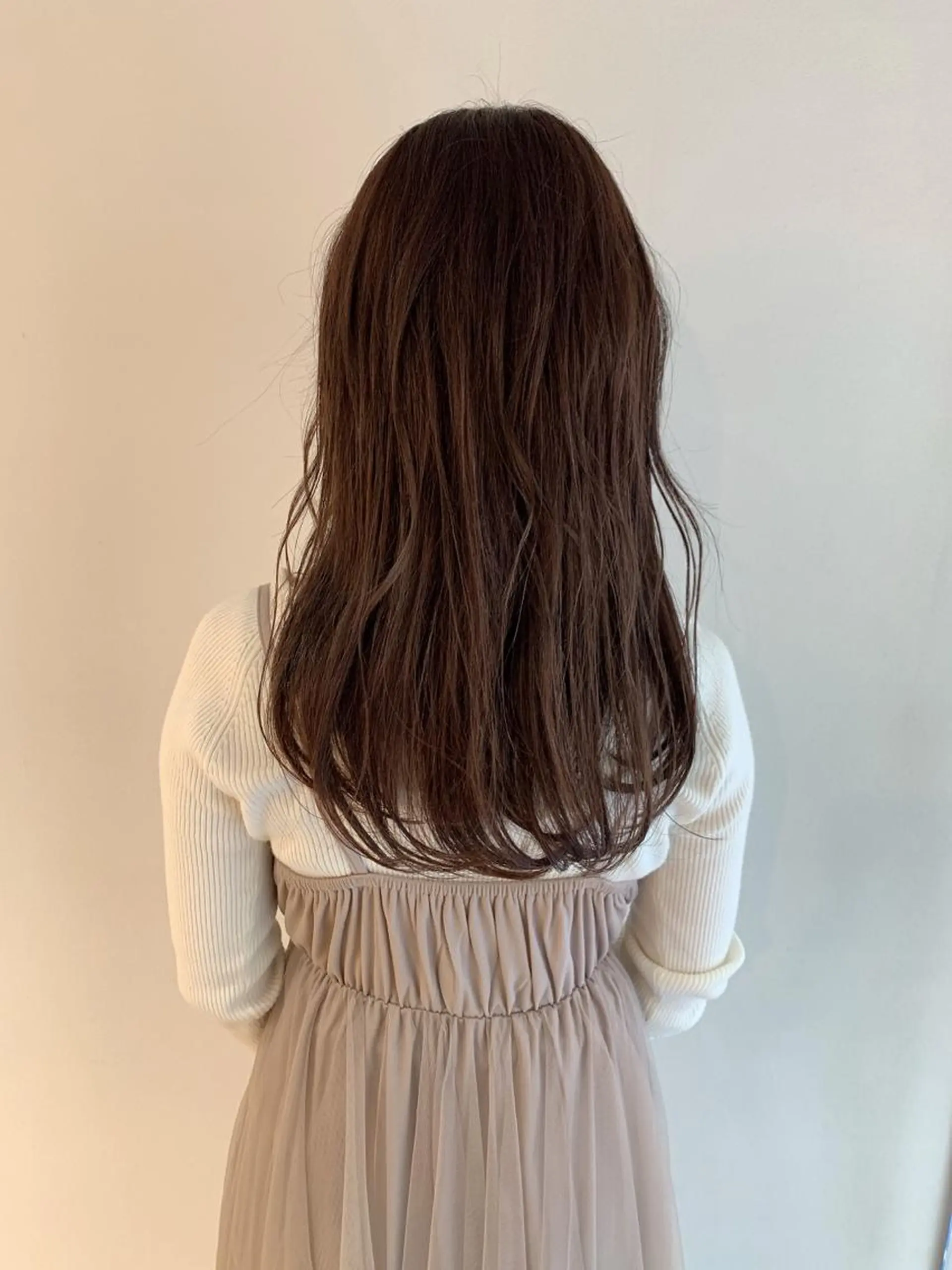 セミロング カラー カット ヘアカラー なりたいが叶う ながしまじゅんきのヘアスタイル