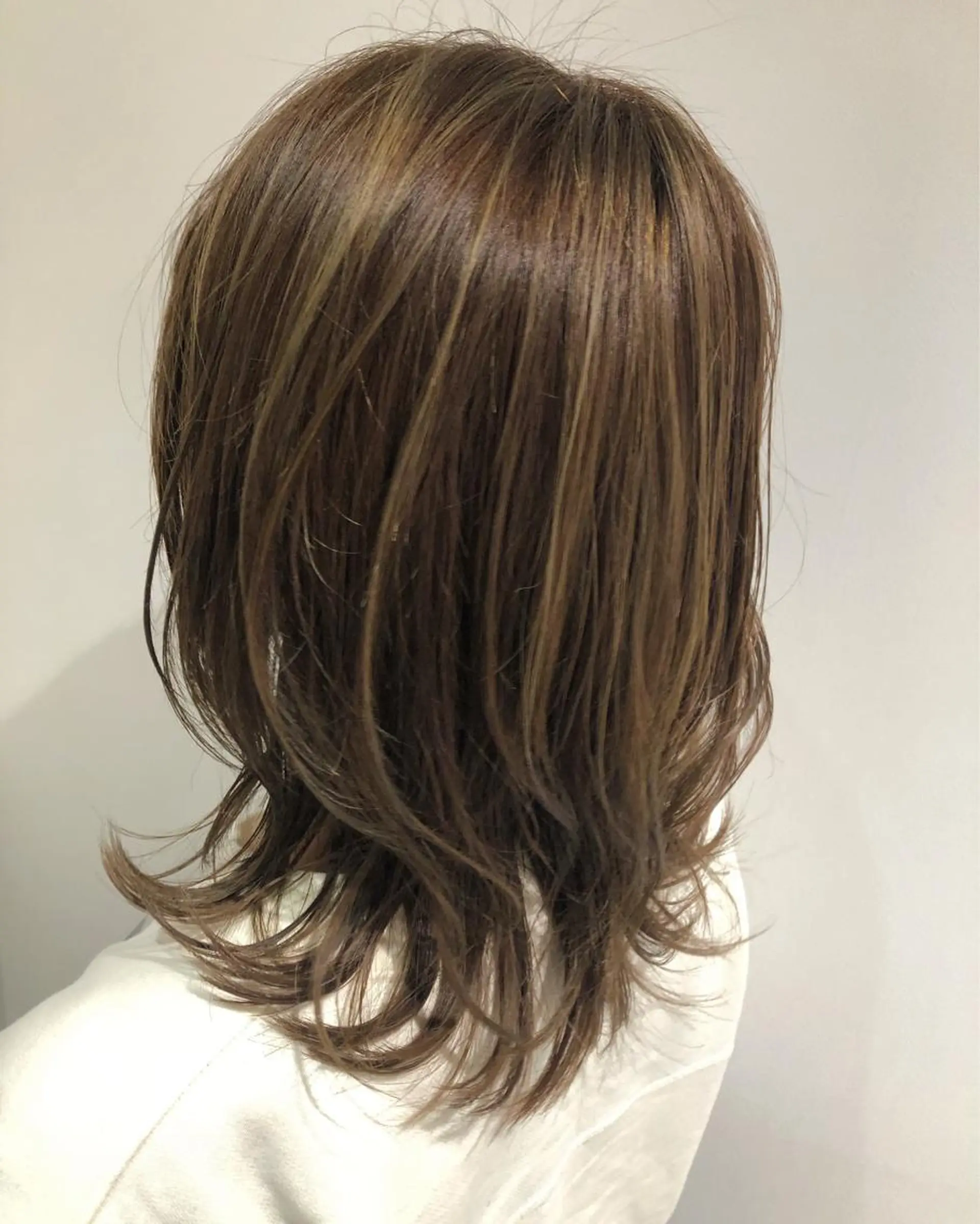 ミディアム カラー デザインカラー ハイライトカラー ハイライト カット ヘアカラー トリートメント 過去一の柔髪ヘア 🌿einshairのヘアスタイル