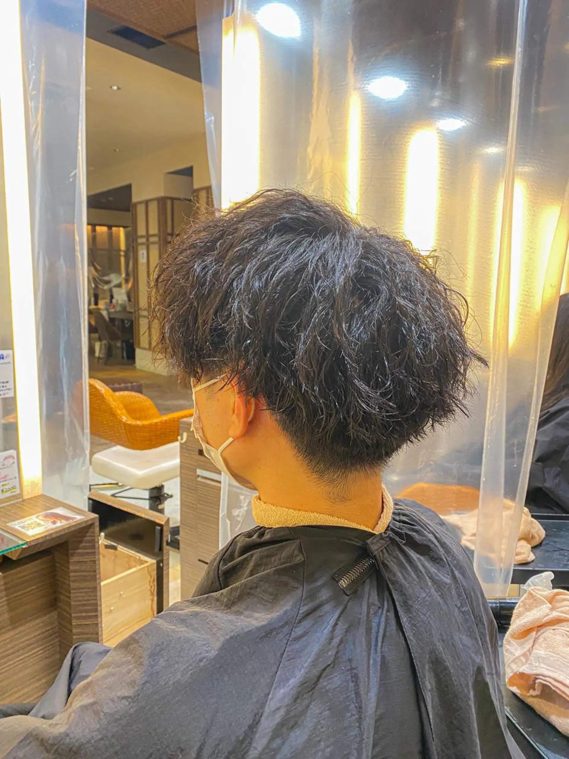 パーマ メンズ カット パーマ トリートメント スパイラル波巻き パーマ井本汰壱のヘアスタイル