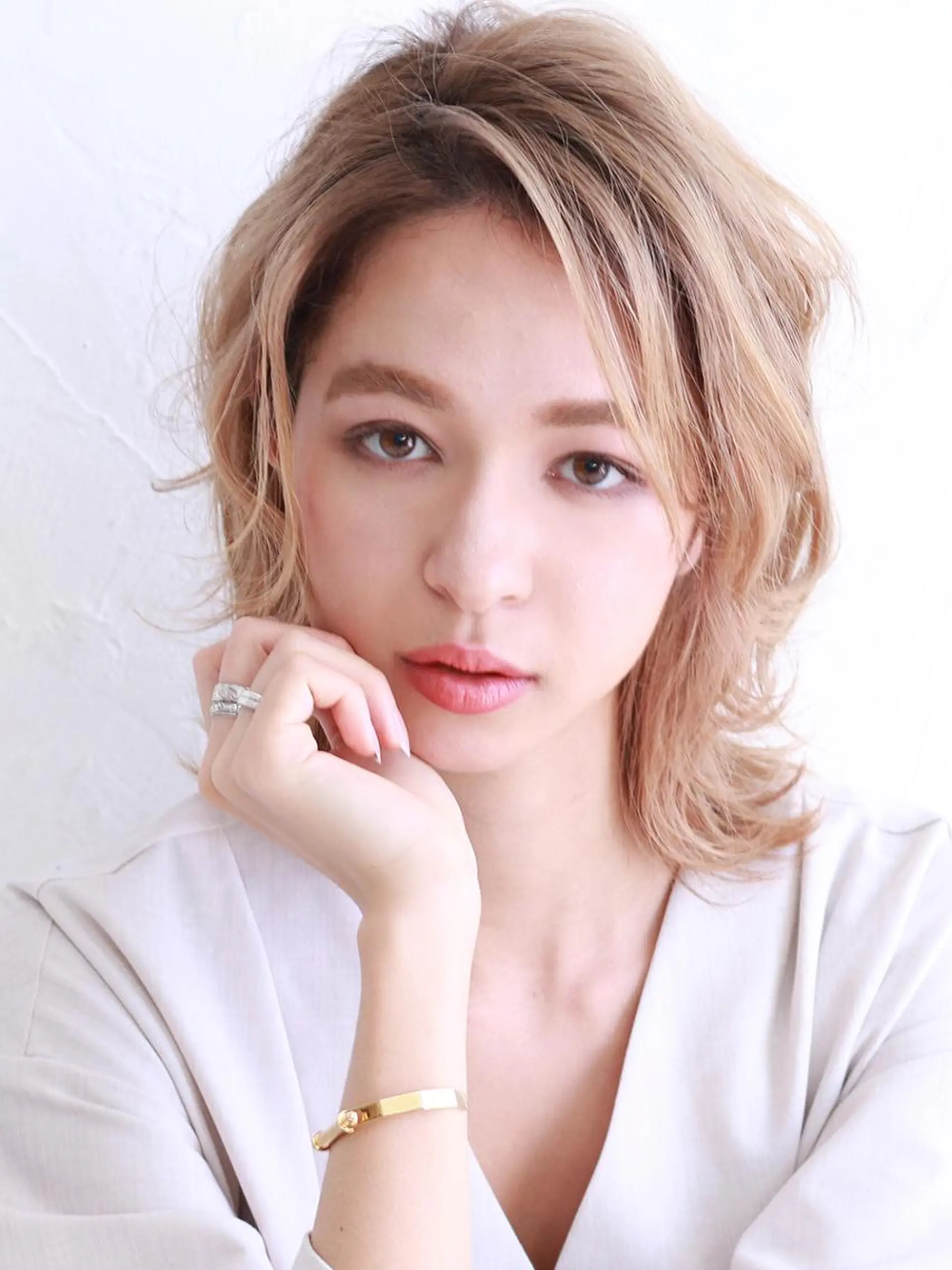 ミディアム カラー ヘアカラー 戸村 世奈のヘアスタイル