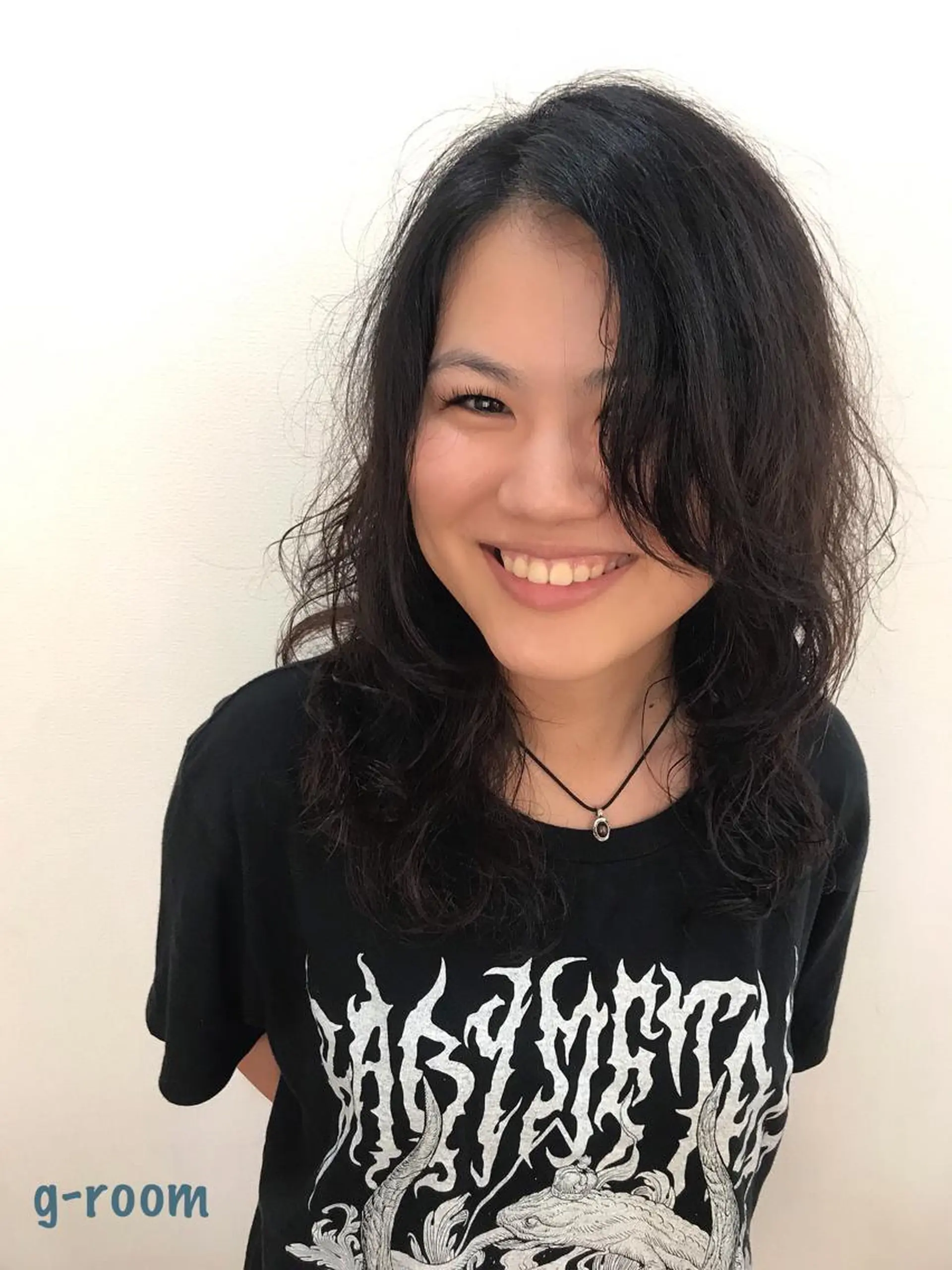 セミロング パーマ セミロングパーマ デジタルパーマ 大山 雅矢のヘアスタイル