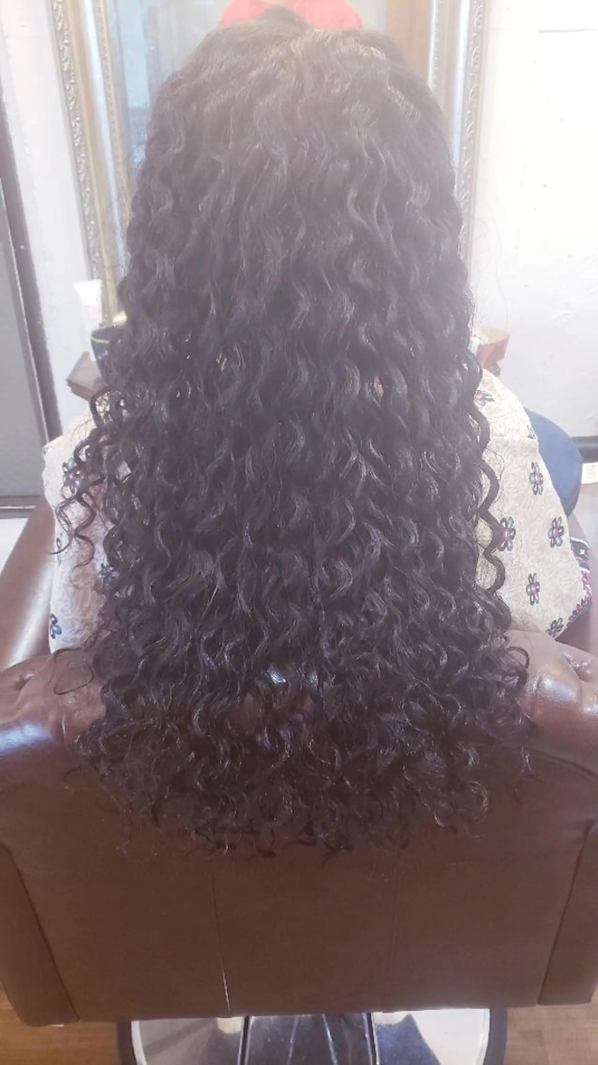 ロング カット パーマ 饒平名 知也のヘアスタイル