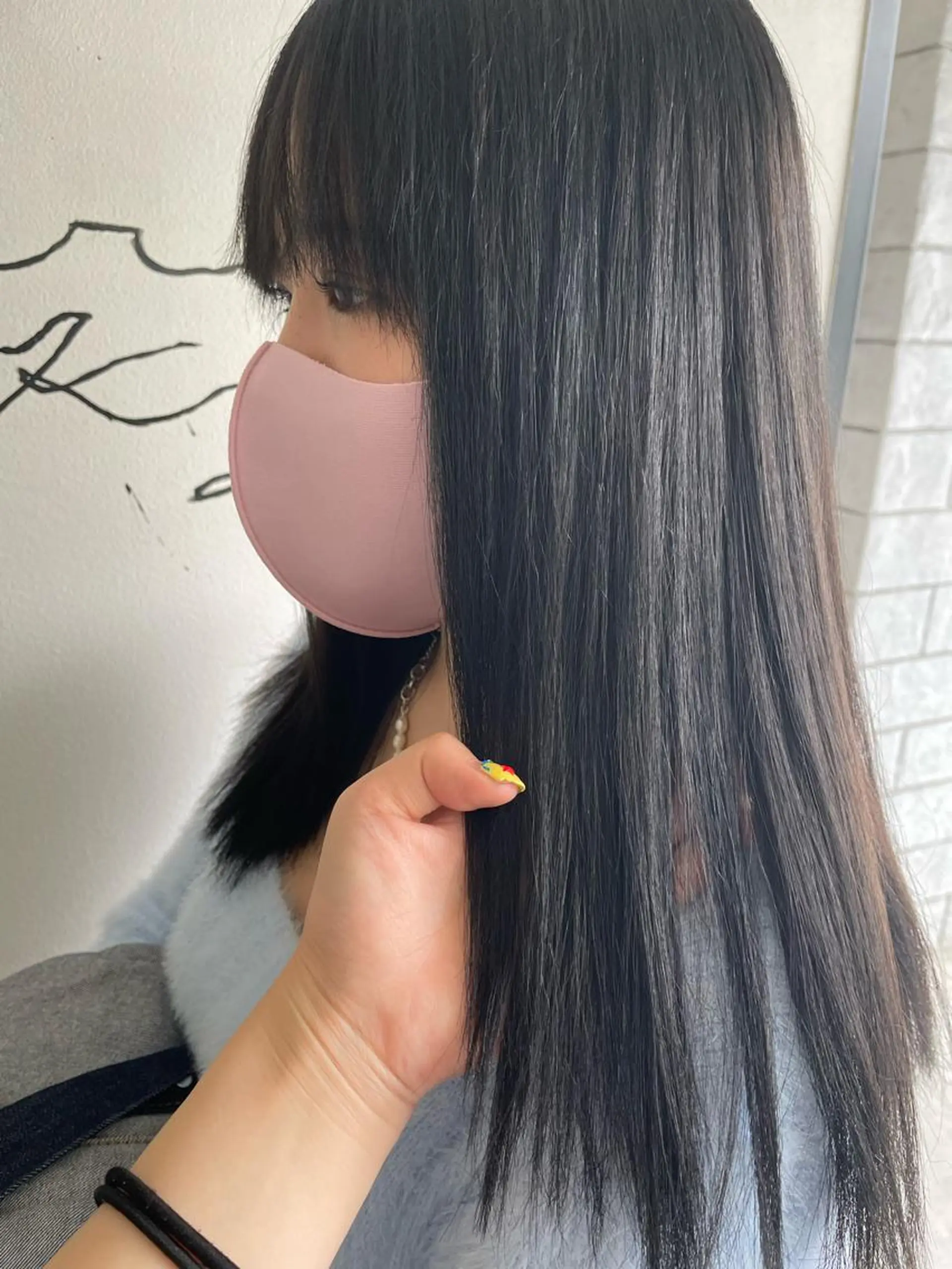 ミディアム 縮毛矯正 大賀 チサトのヘアスタイル