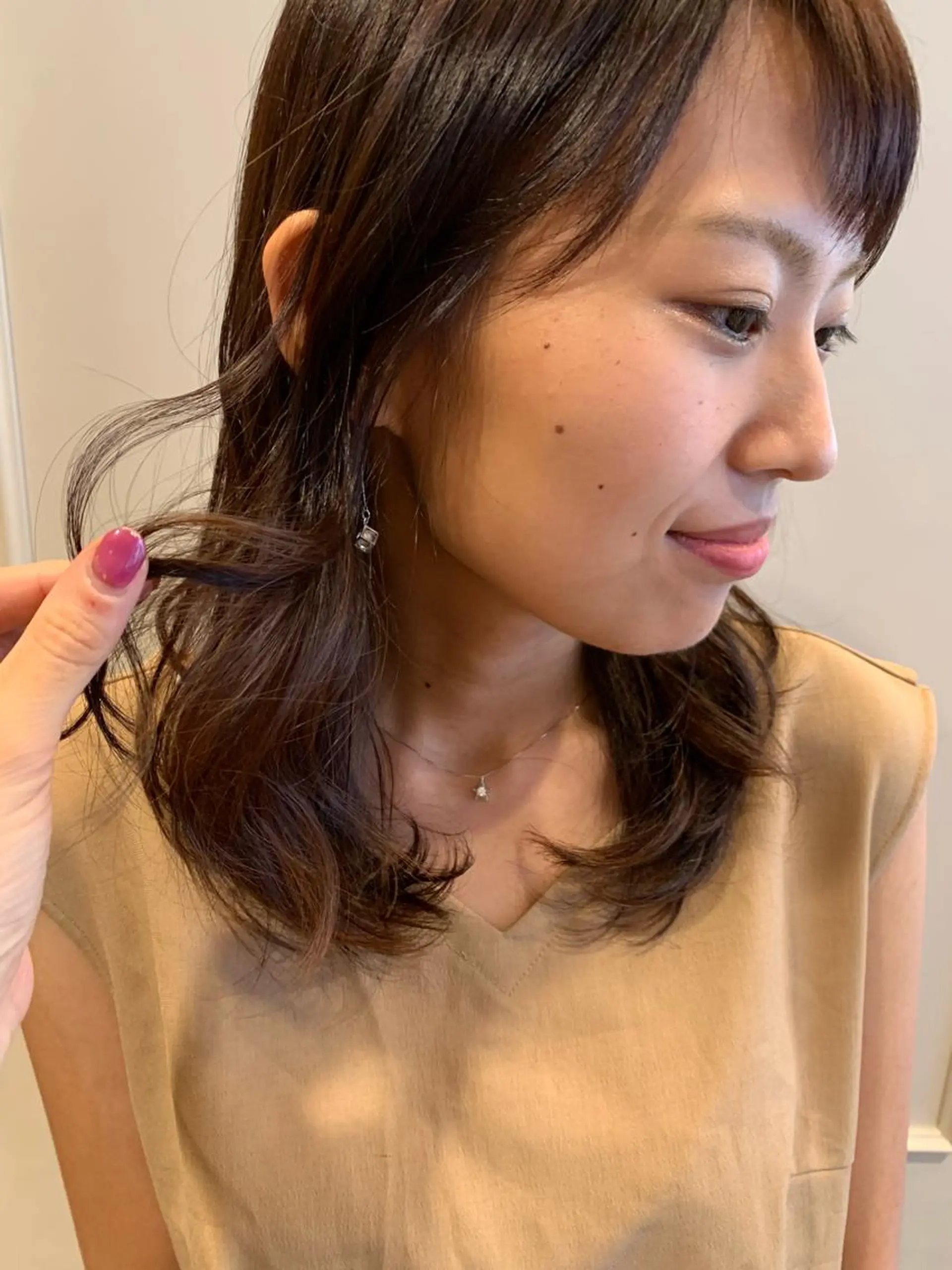 ミディアム カラー ヘアアレンジ カット ヘアカラー トリートメント rico_by ヘアとアイブロウの眉毛・アイブロウイメージ