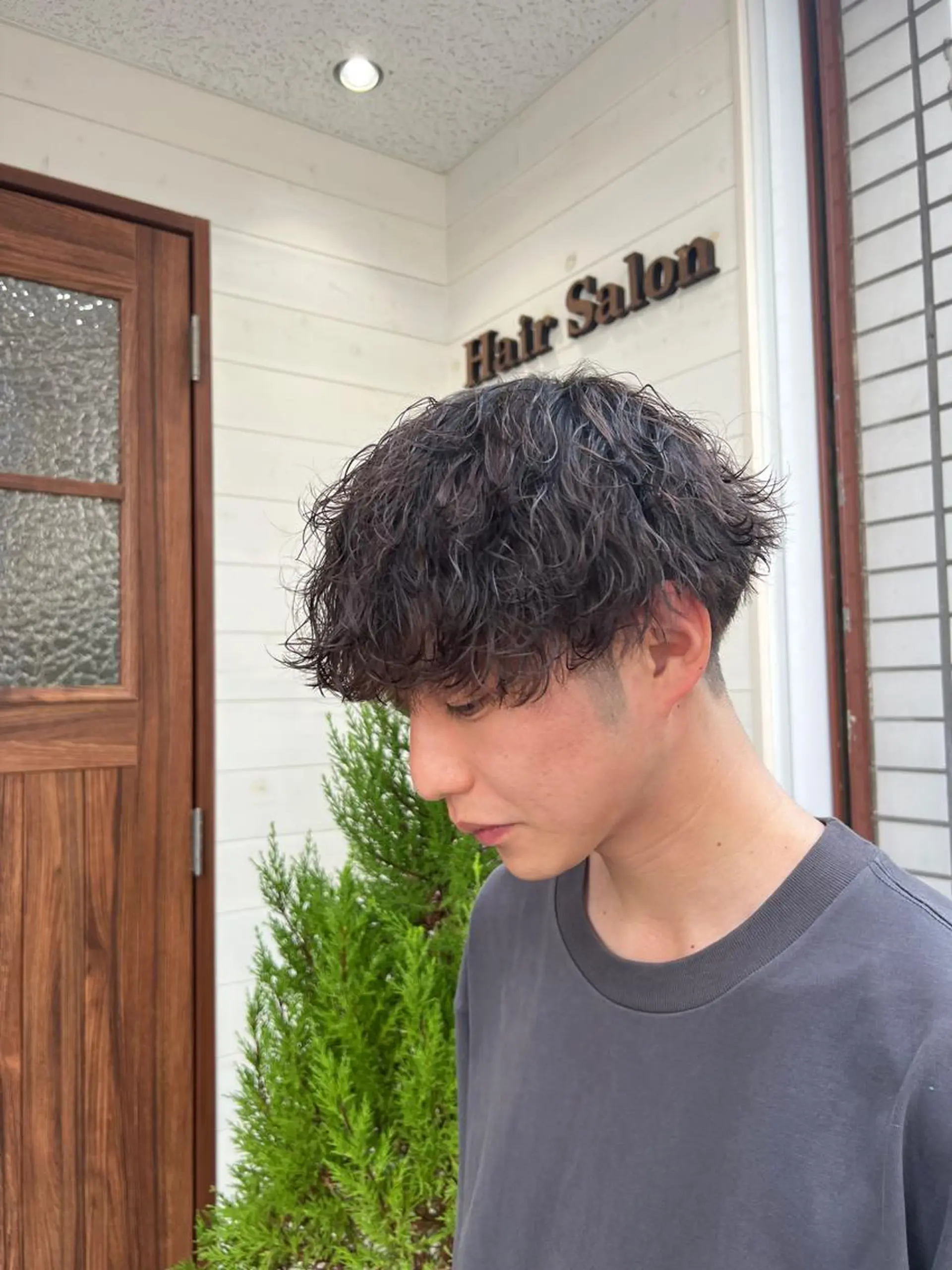 ショート パーマ メンズ メンズパーマ 波巻きパーマ カット 🍇おぐら めぐみ🍇のヘアスタイル