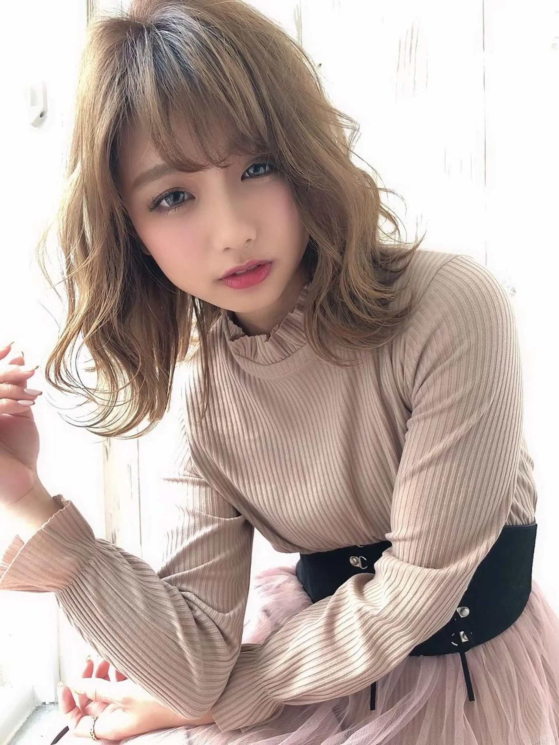ミディアム カラー ヘアカラー トリートメント ルービック 奈良のヘアスタイル