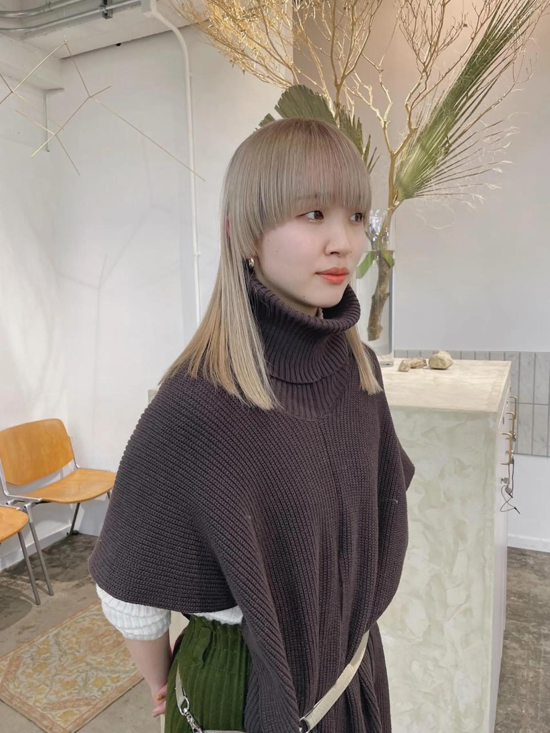 ミディアム カラー スギヤマ ショウゴのヘアスタイル