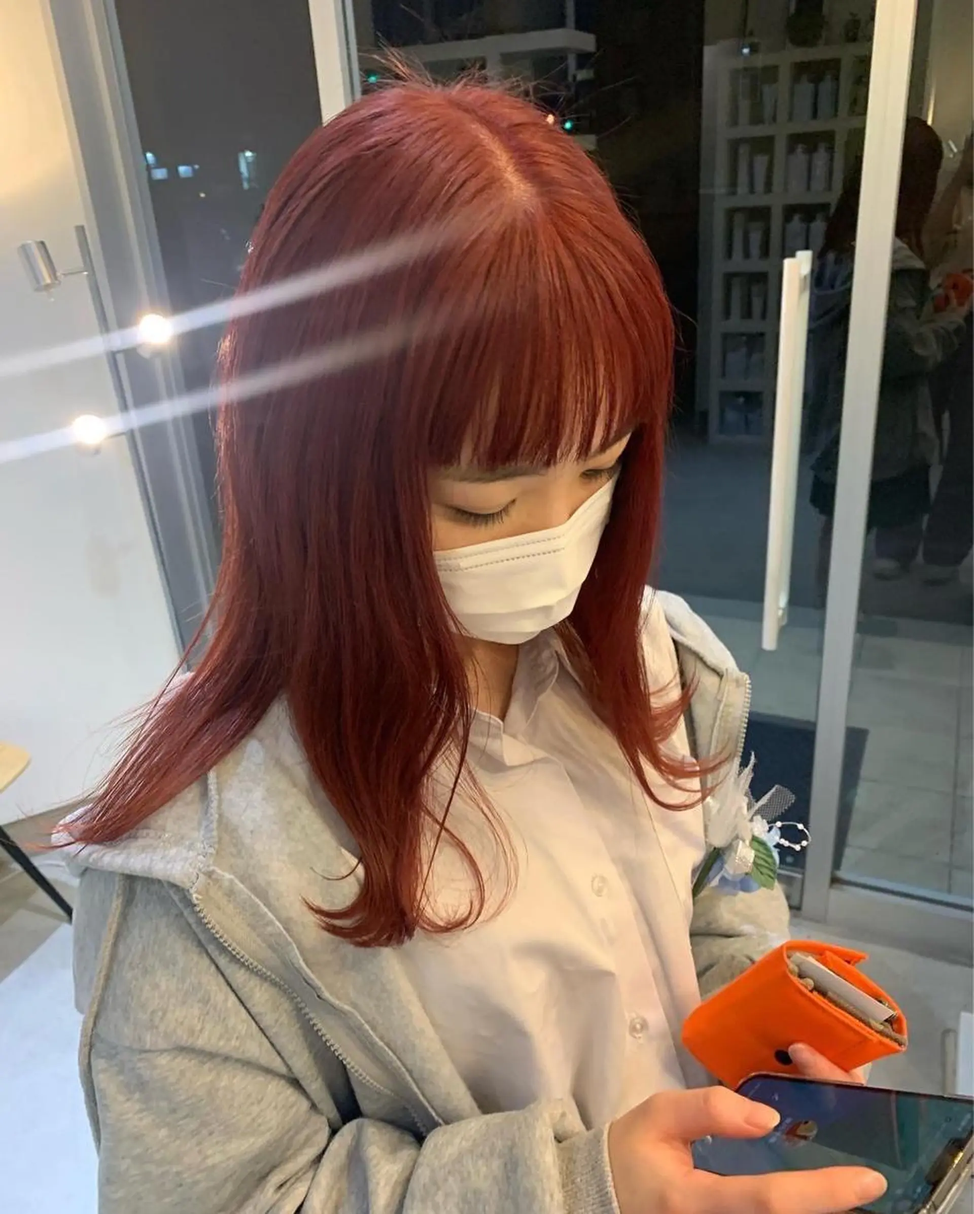 ロング カラー ヘアカラー 長山 茉白のヘアスタイル