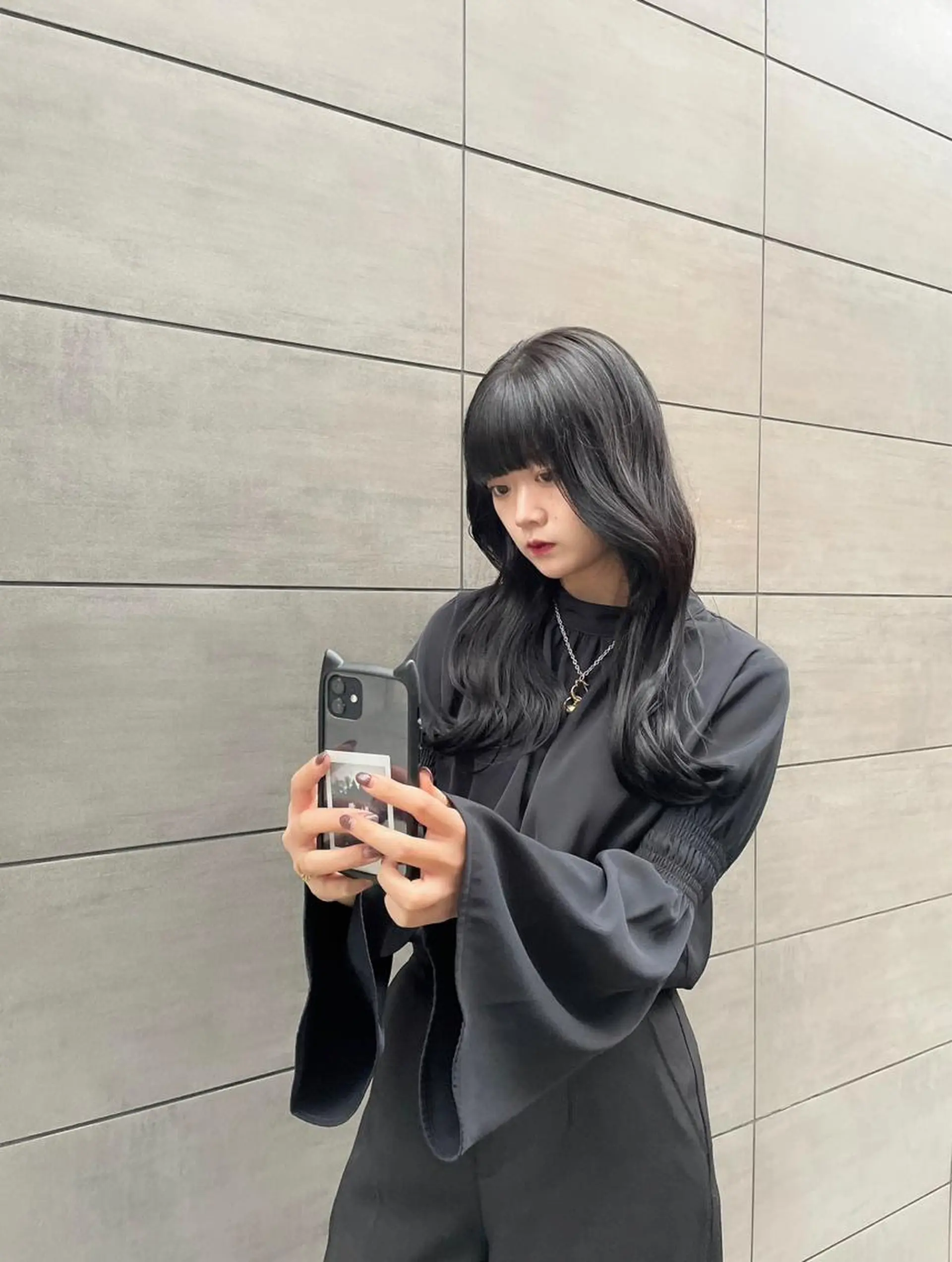 ロング カラー ヨシンモリ 韓国風ヘア Hana❁⃘*.ﾟ Jr.stylistのヘアスタイル