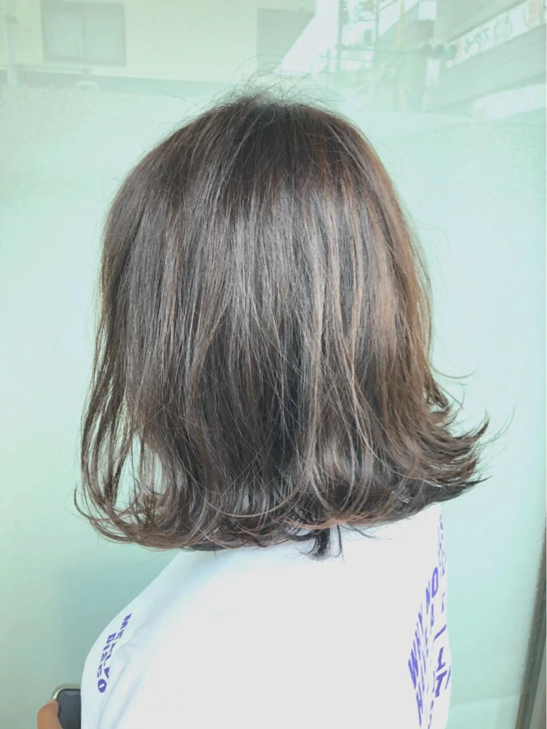 ミディアム カラー ヘアアレンジ アッシュ ベージュカラー ハイライトカラー ハイライト メンズパーマ特化/ メッシュ/薫/店長のヘアスタイル