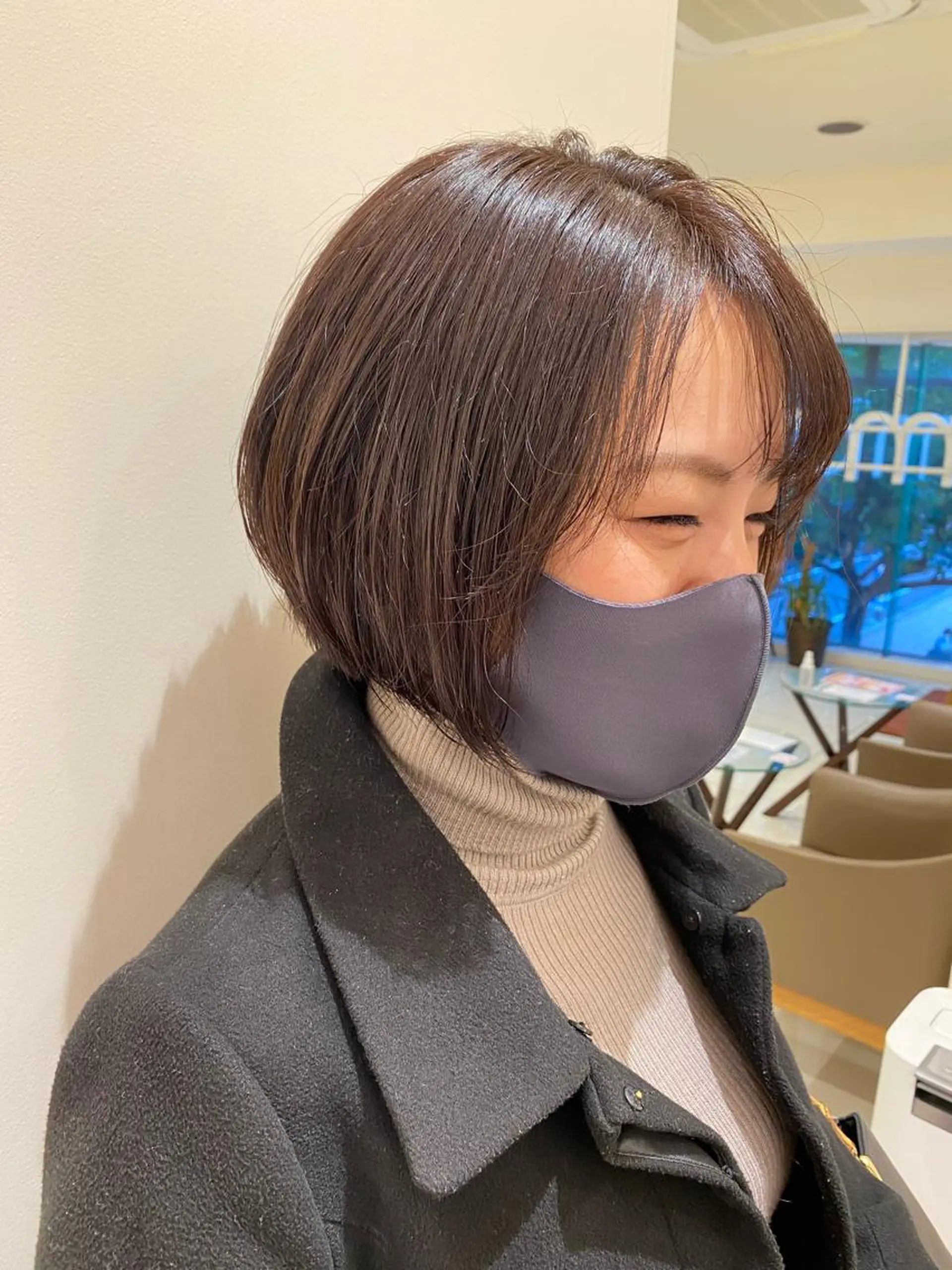 ショート カラー レイヤーカット/ ハイライト　千咲季のヘアスタイル