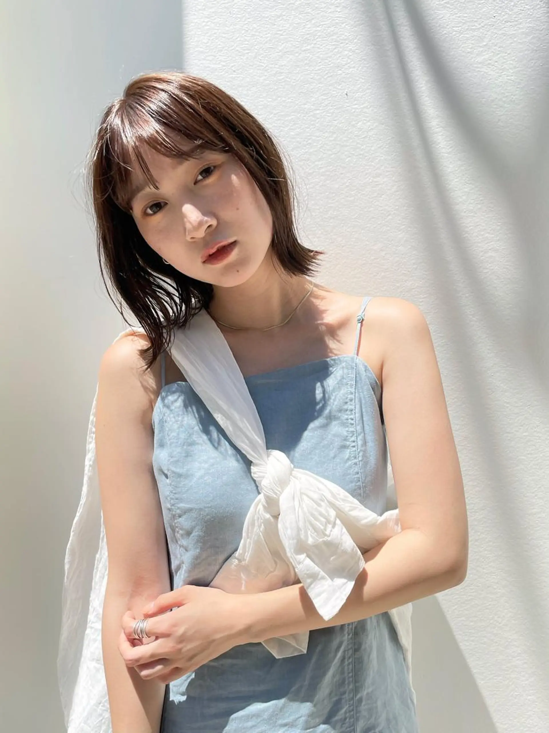 ミディアム カット ヘアカラー トリートメント 山本 晶大のヘアスタイル