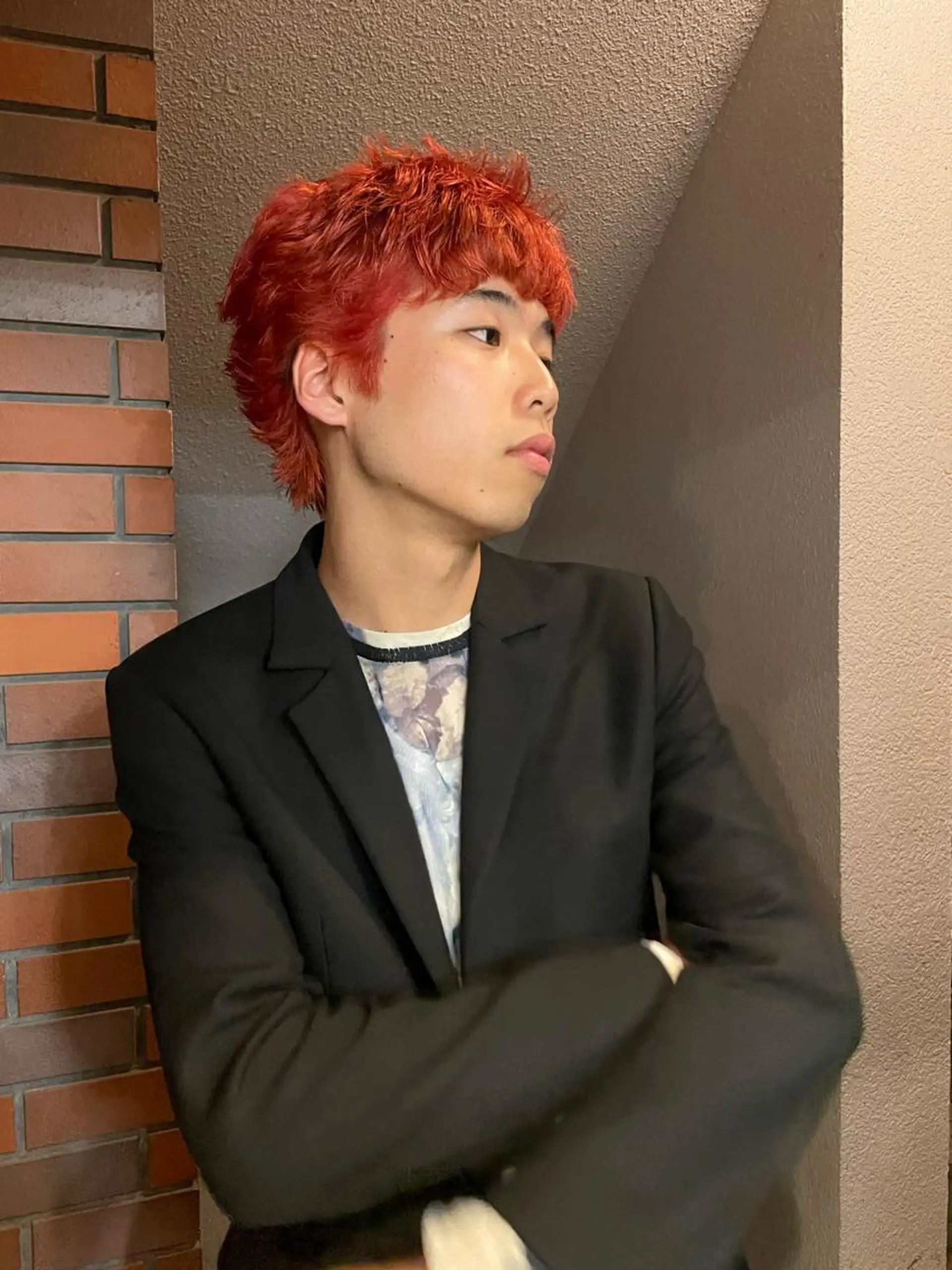 ショート カラー メンズ スパイキーショート ショートヘア ♡くすみトレンド ♡Rikutoのヘアスタイル