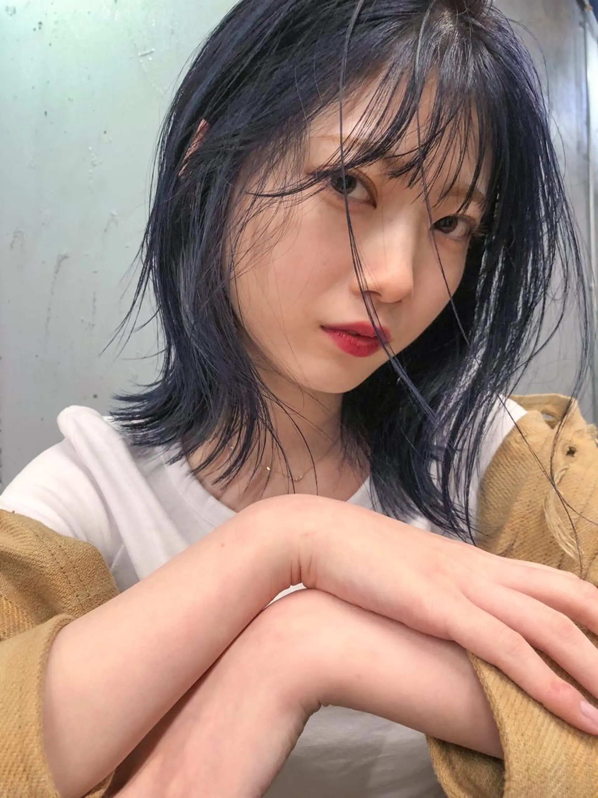 ミディアム ヘアカラー トリートメント nessヤマサキ リュウタのヘアスタイル