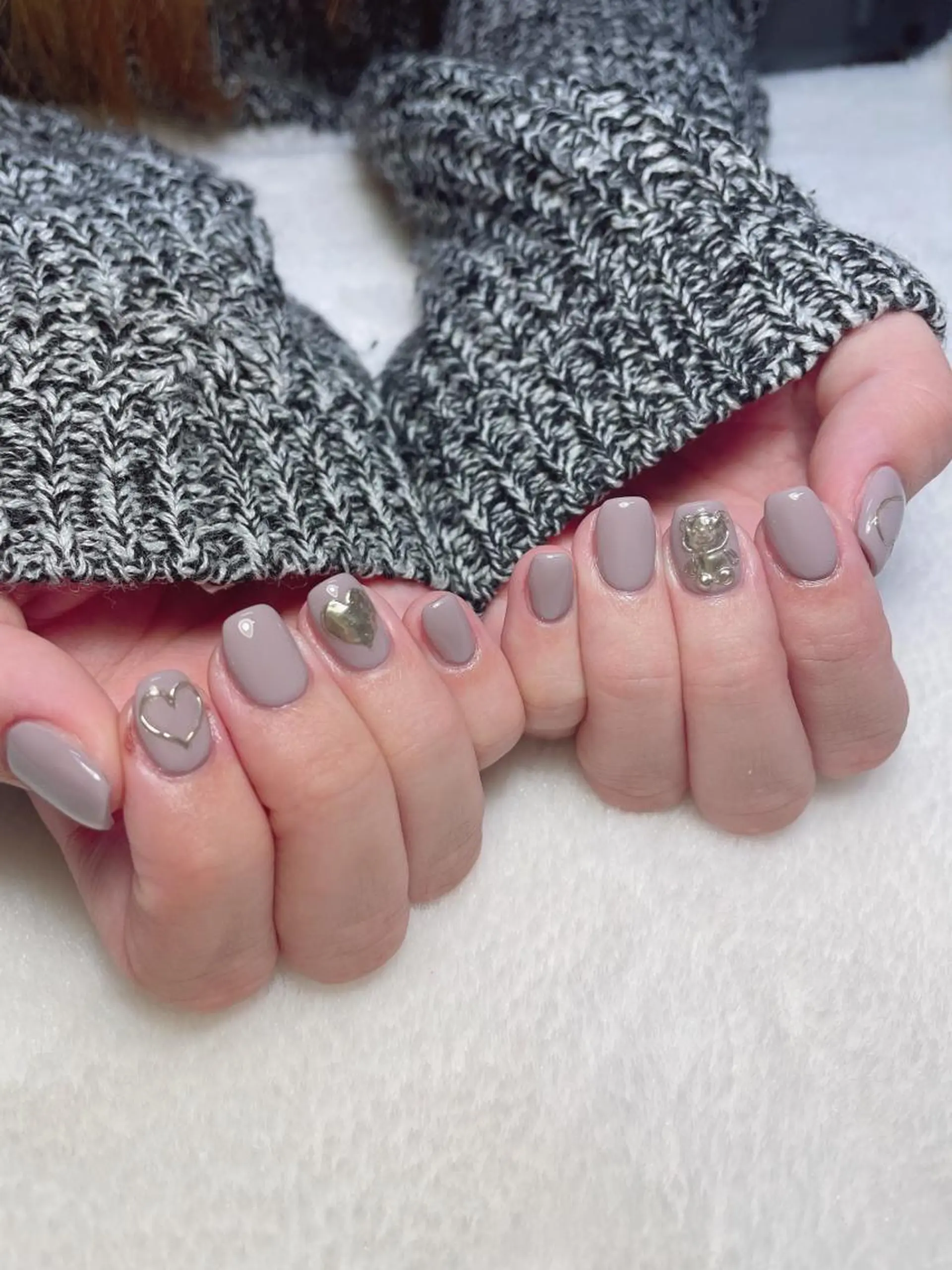 ネイル アートネイル ハート ミラーネイル ハンドネイル kipinail 川﨑えりかのネイルデザイン