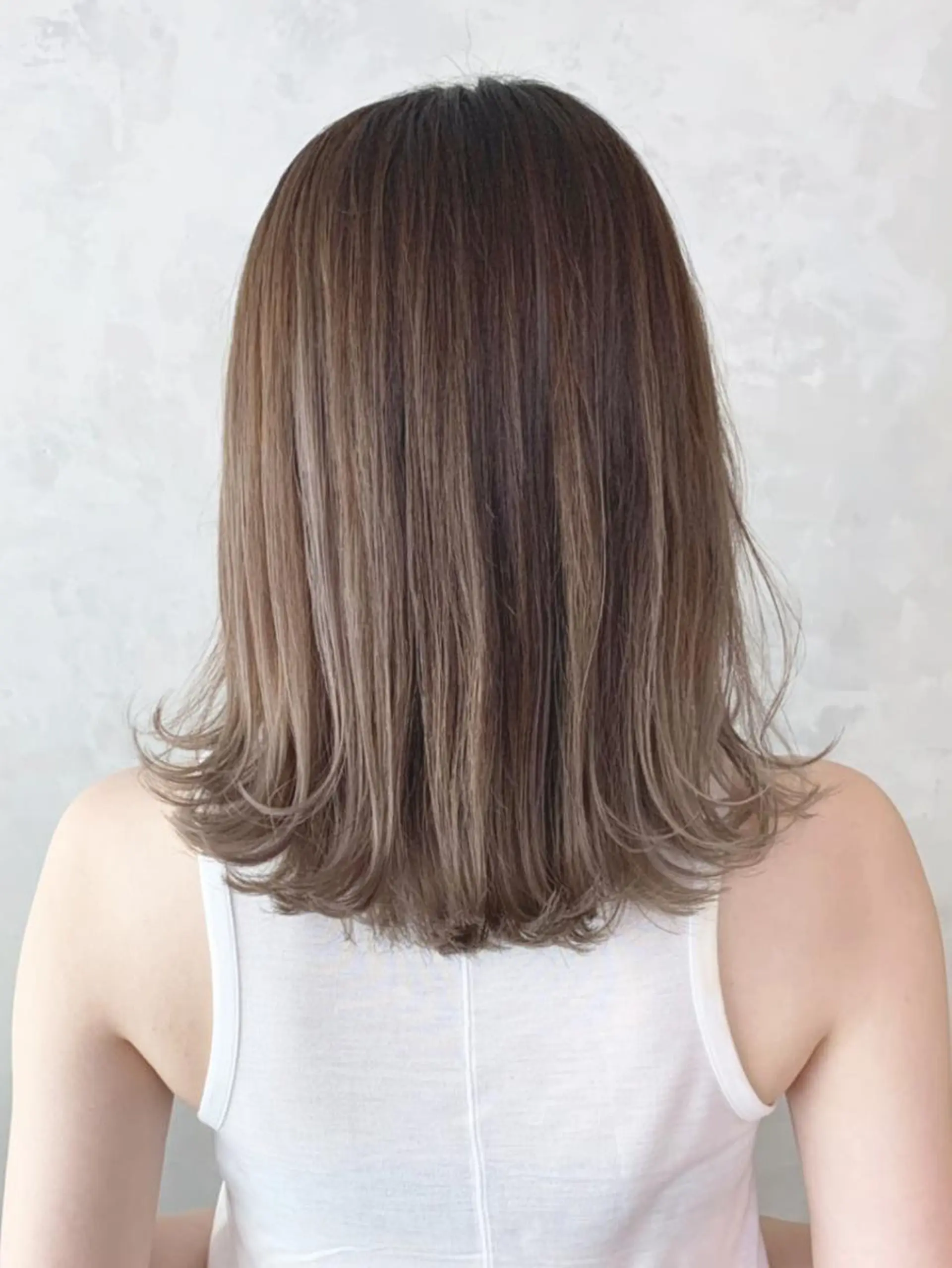 ミディアム カラー パーマ ヘアアレンジ ブラウンカラー ITbyALBUM 中野店のヘアスタイル