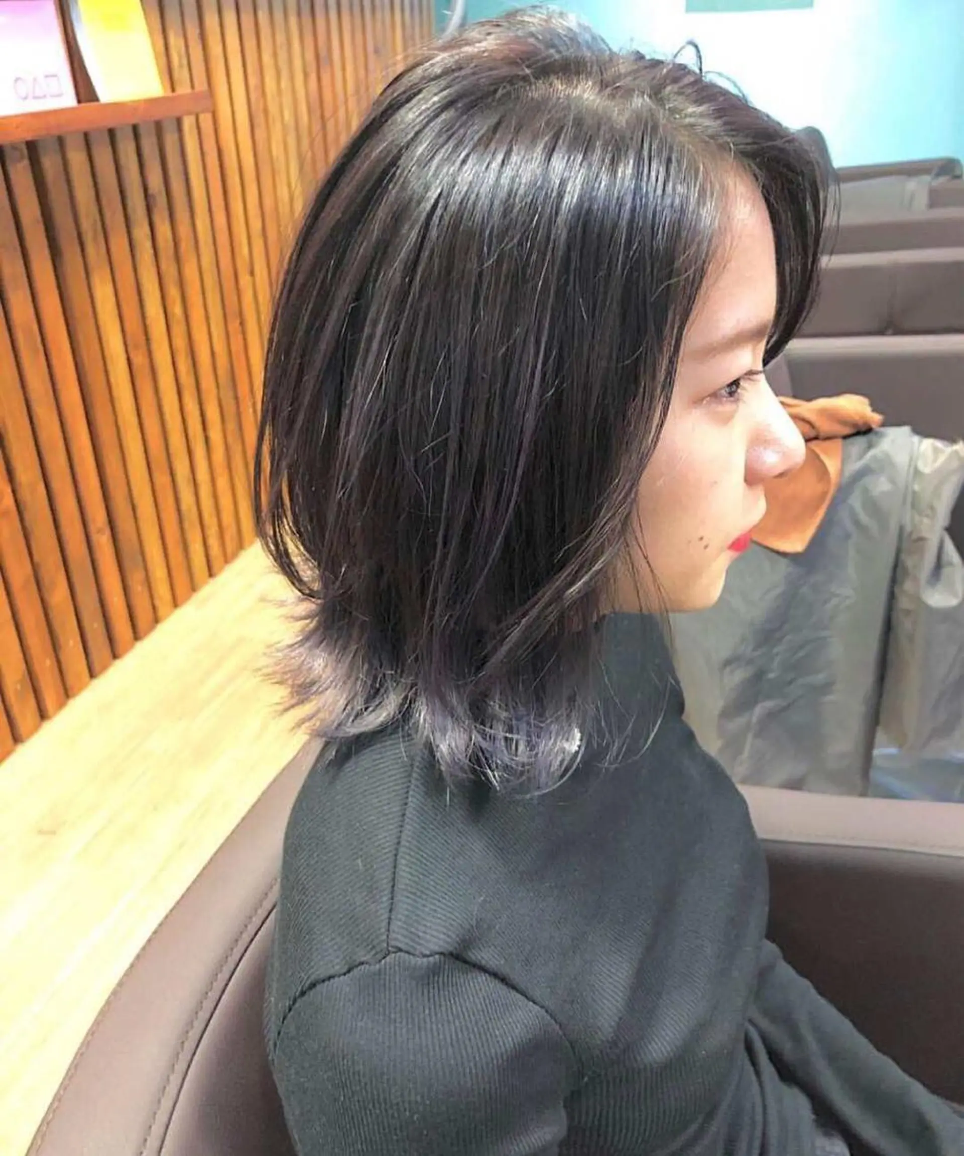 セミロング カラー カット ヘアカラー 薬師寺 優のヘアスタイル