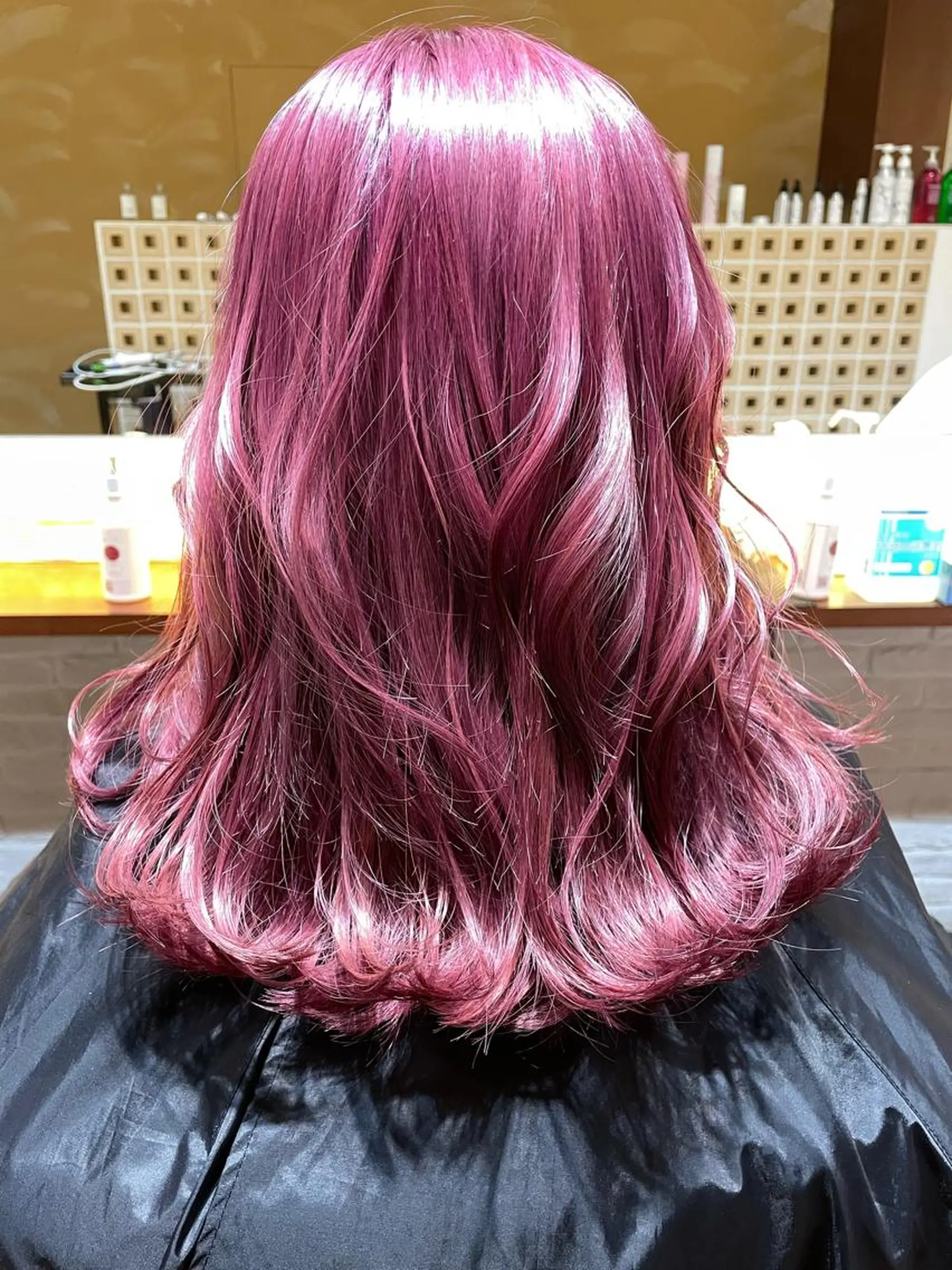 セミロング カラー ピンクカラー カット ヘアカラー トリートメント CoCooN 店長 さのえみのヘアスタイル