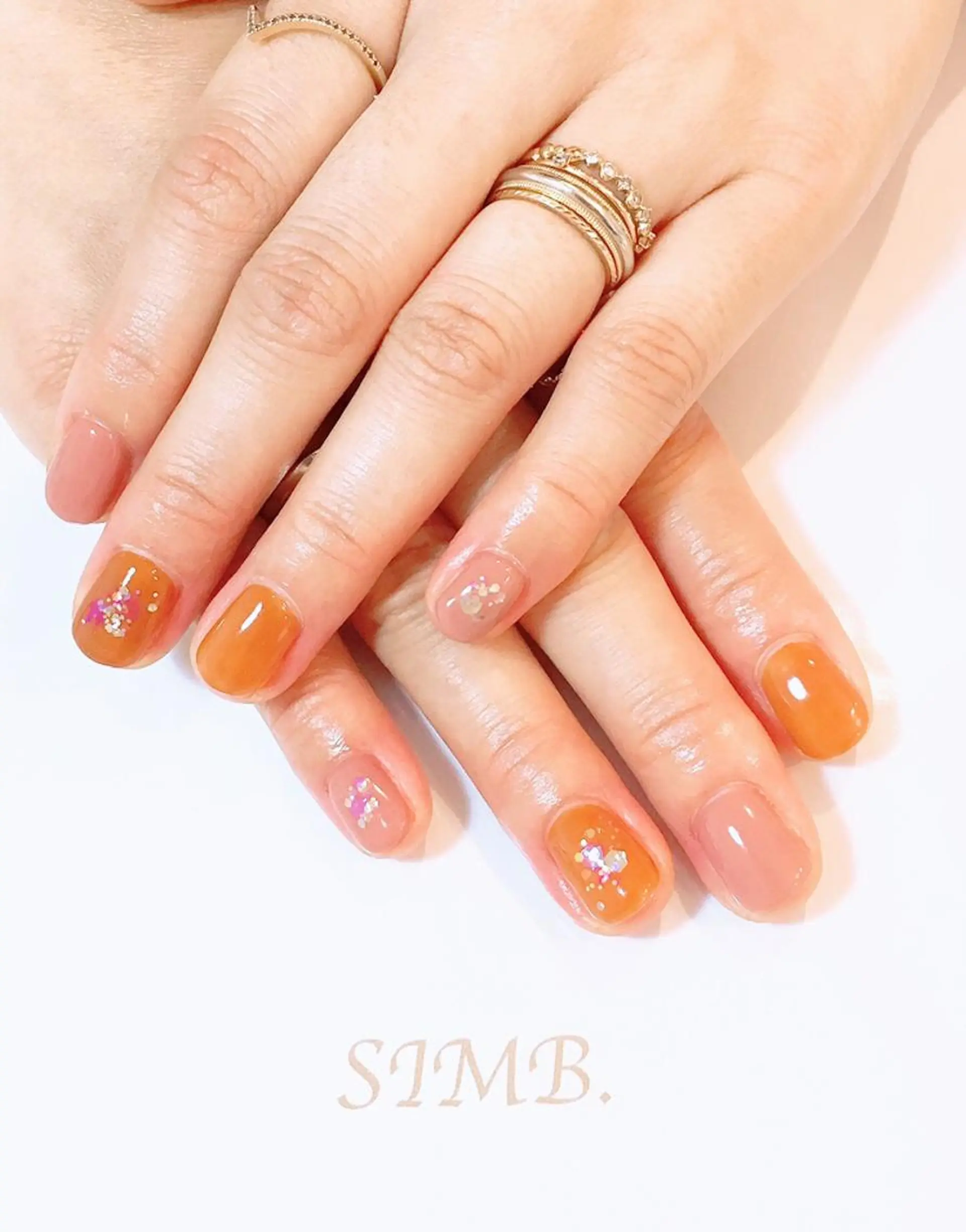ネイル ピンク ピンクベージュ nailsalon SIMB.のネイルデザイン